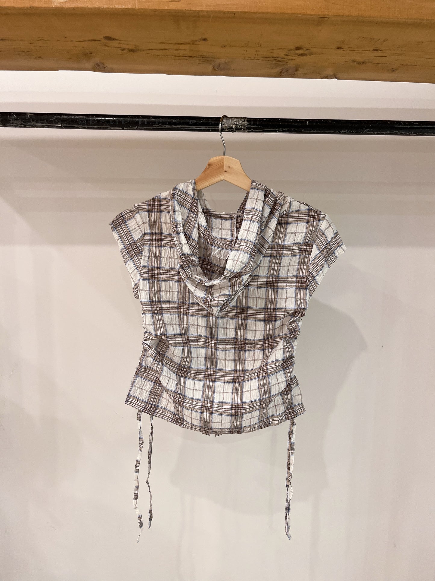 PERTY Plaid hoodie shirt