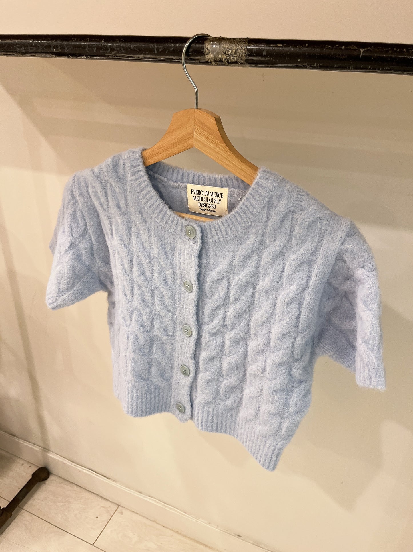 GABEL Cable-knit short sleeve top