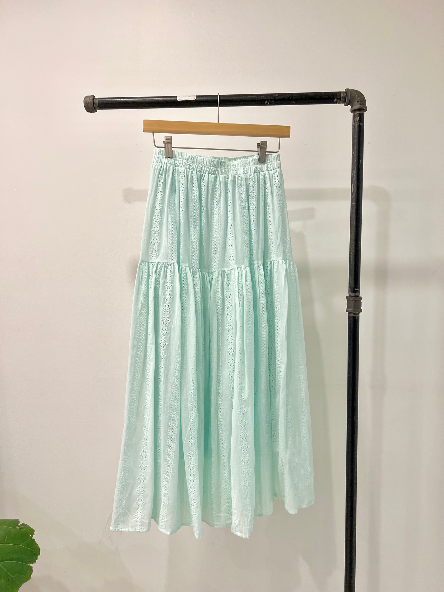 SERENE Eyelet maxi skirt