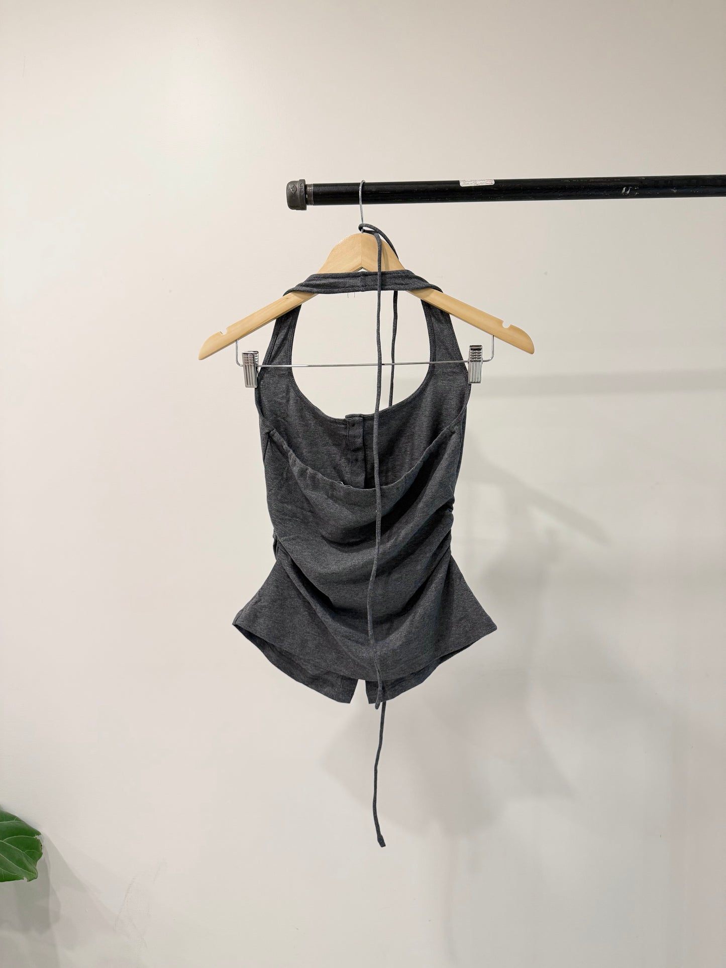 TANLEY Button-up halter top