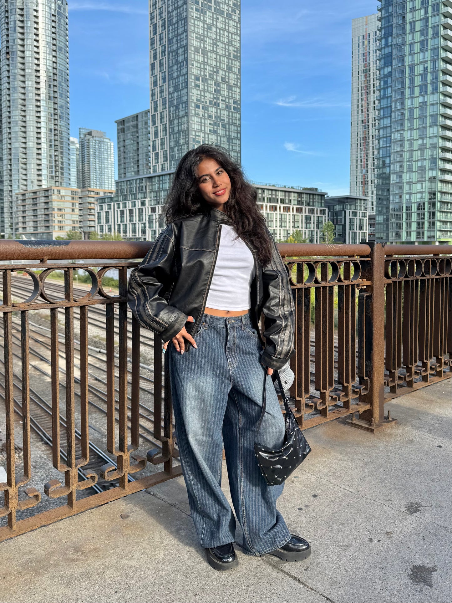 DAM Leather bomber jacket