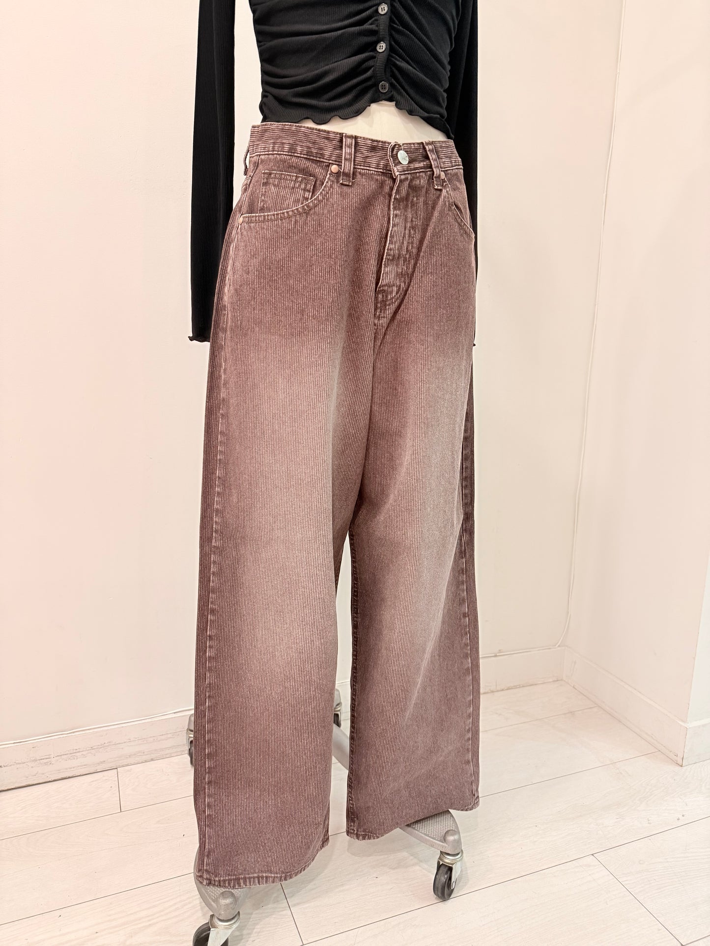 FIRE Stripe textured jeans