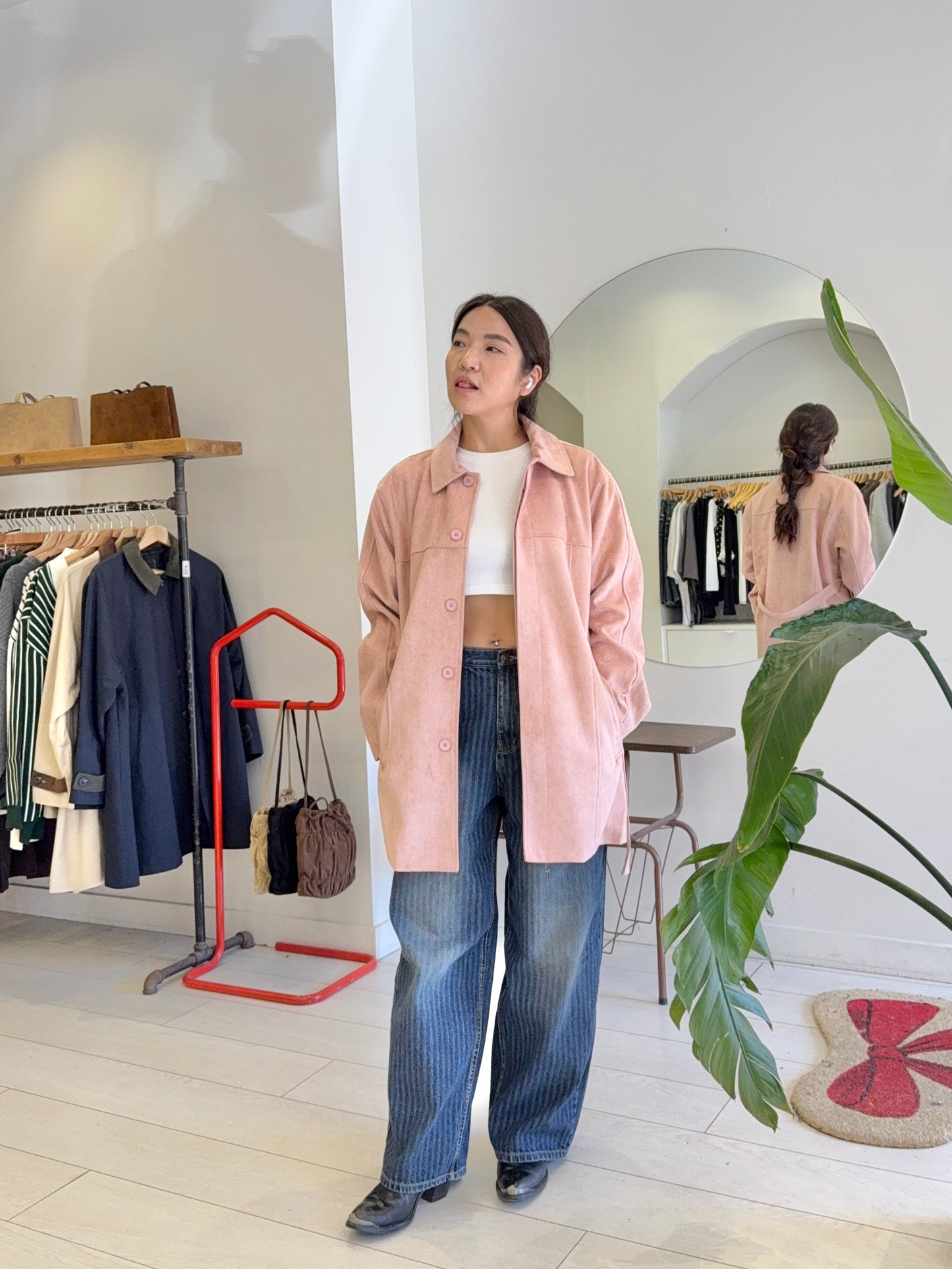 SAINT Vegan suede coat