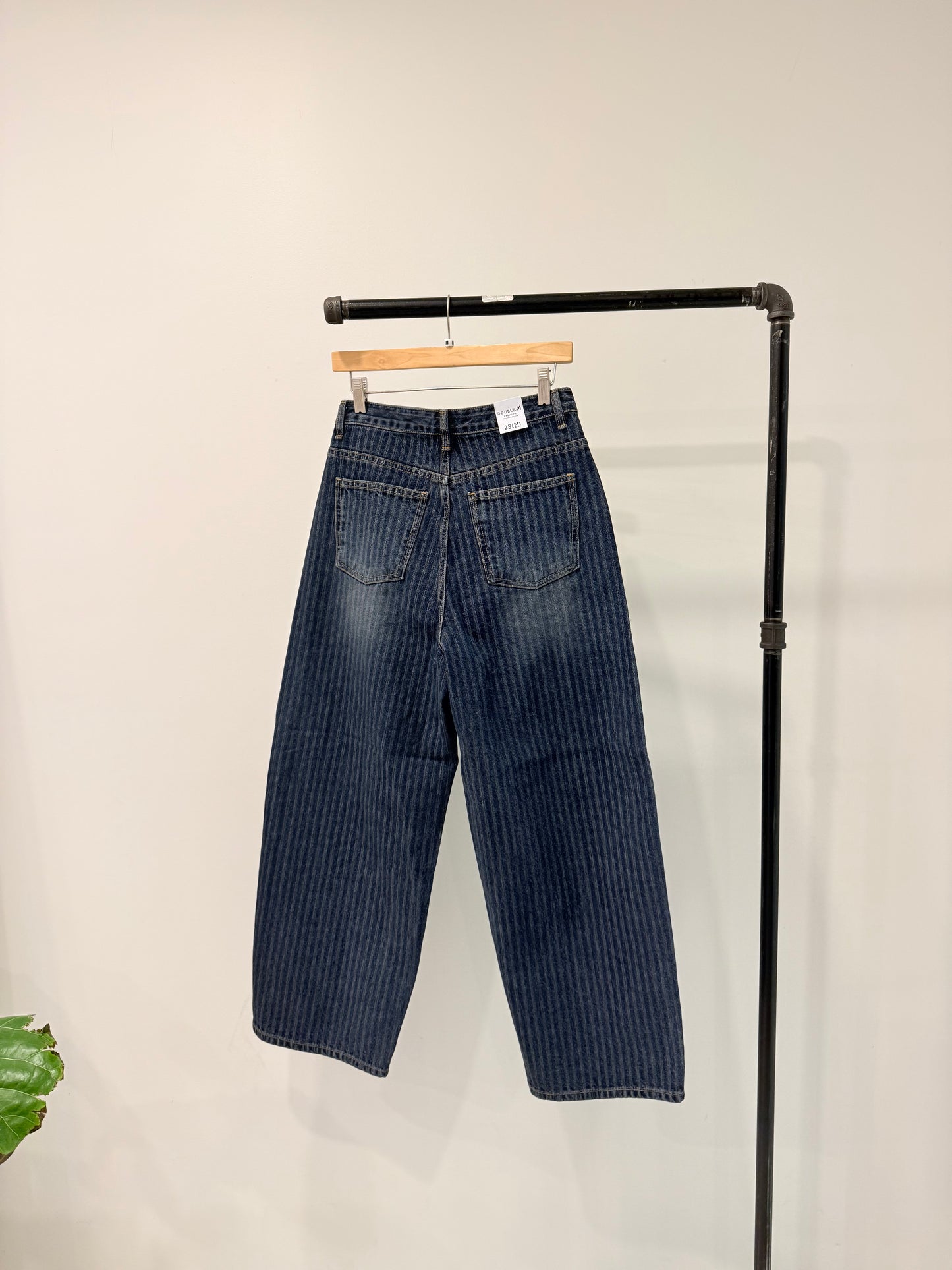 MEGO Striped denim jeans