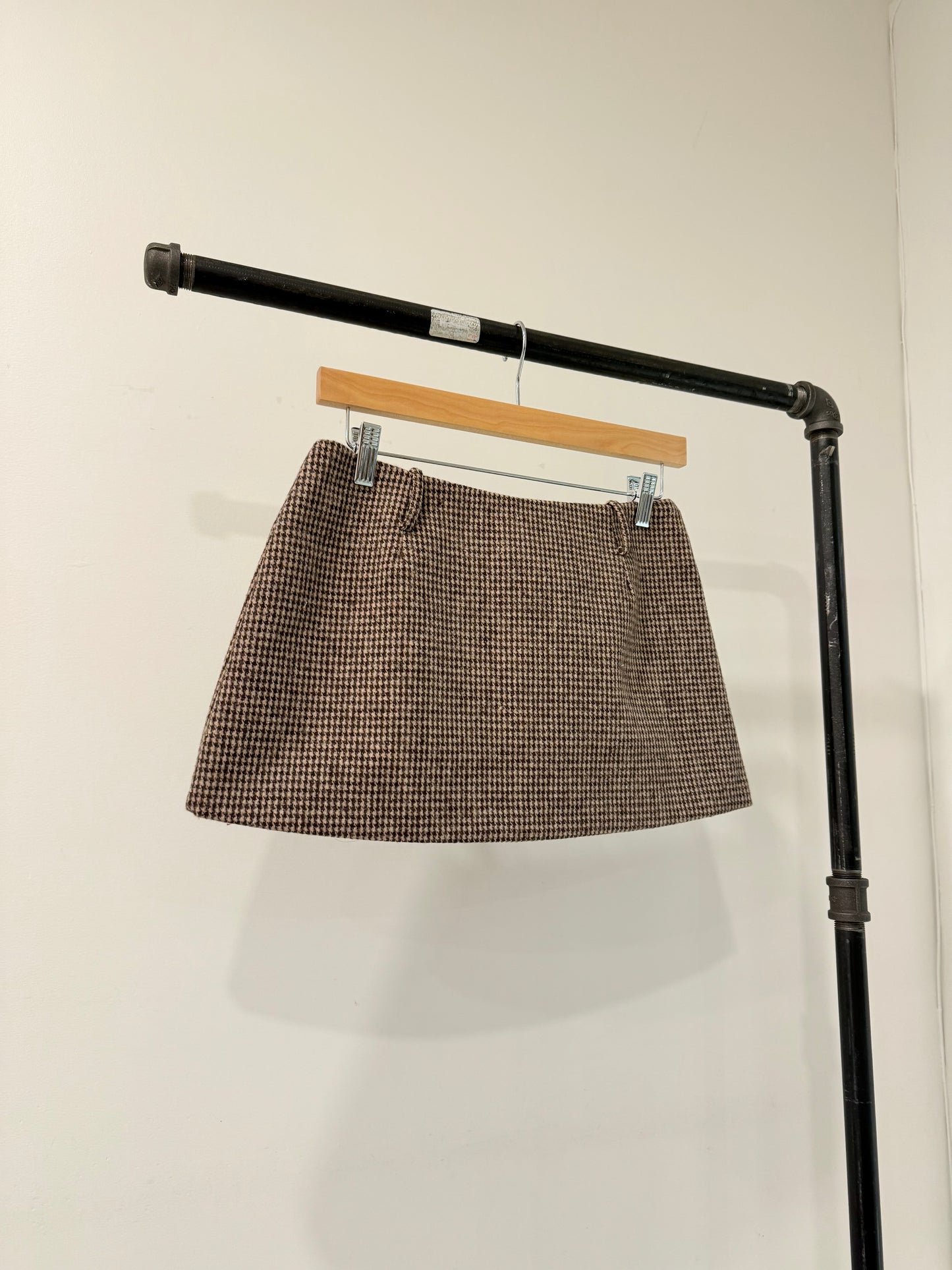 JEN Houndstooth micro mini skirt