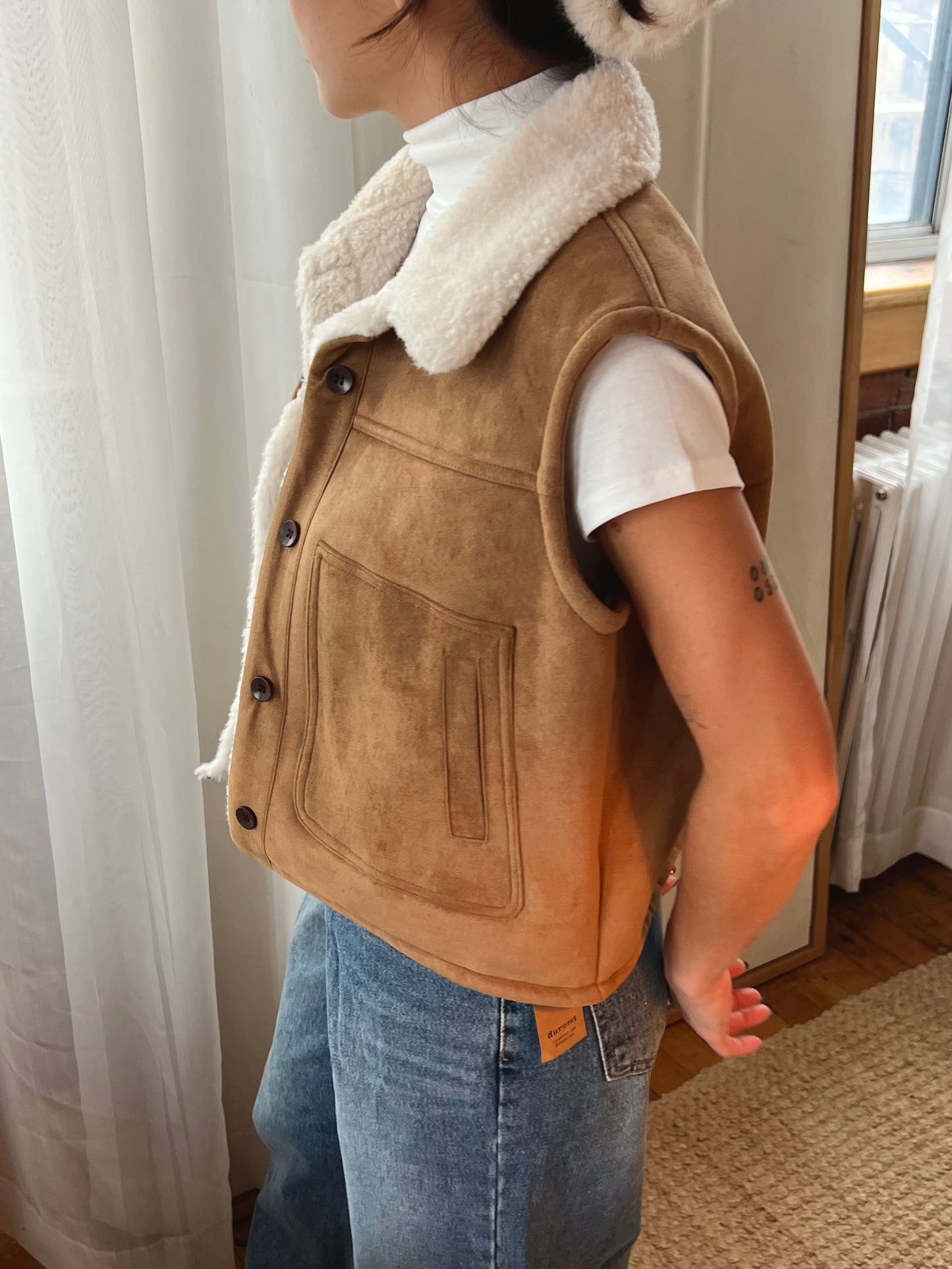 SANK Shearling vest