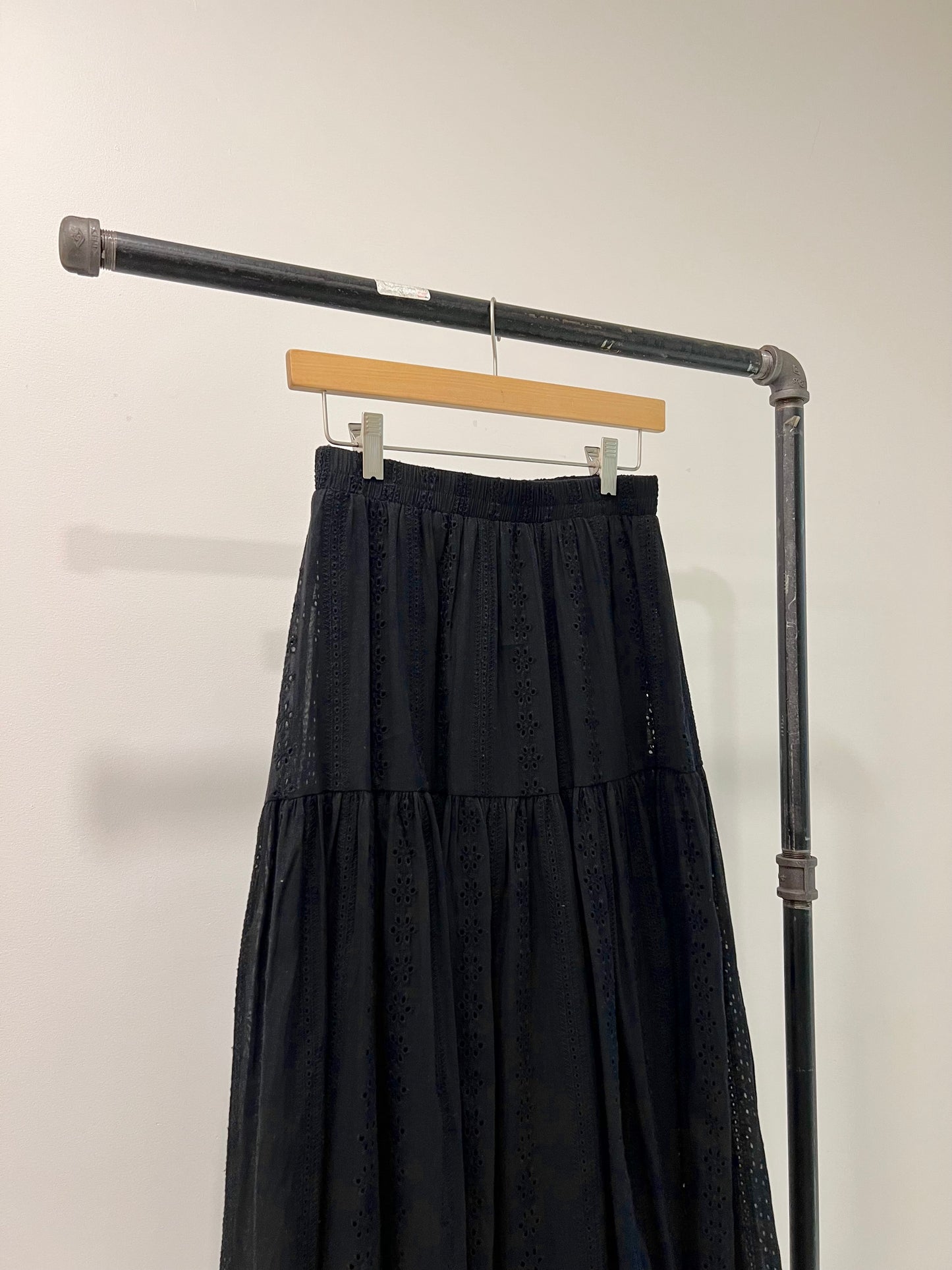 SERENE Eyelet maxi skirt