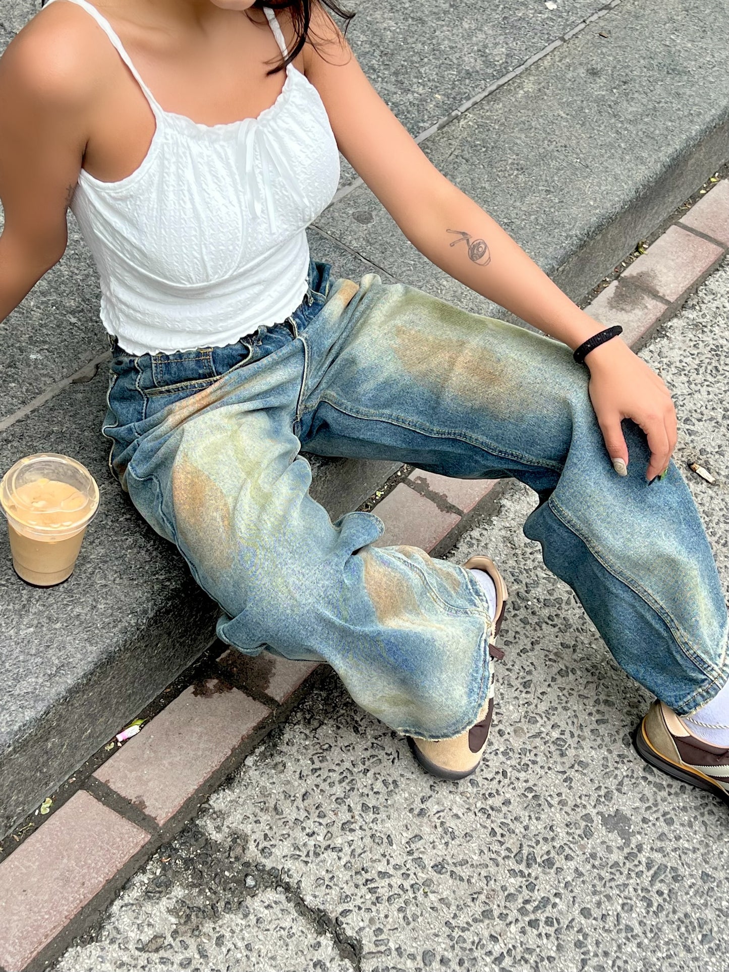 HARLEY Terracotta Acid Washed Jeans