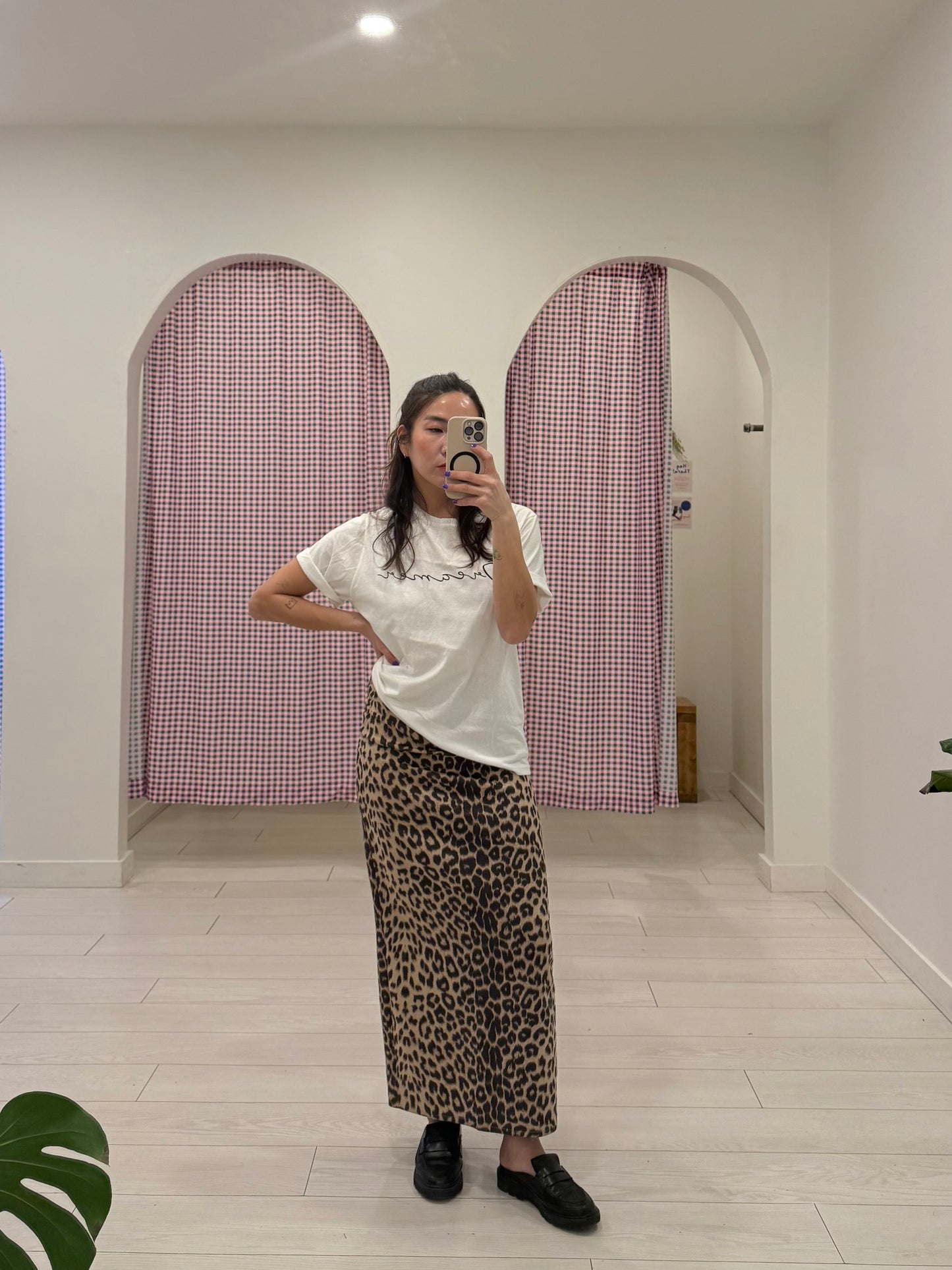 EXIT Cheetah print maxi skirt