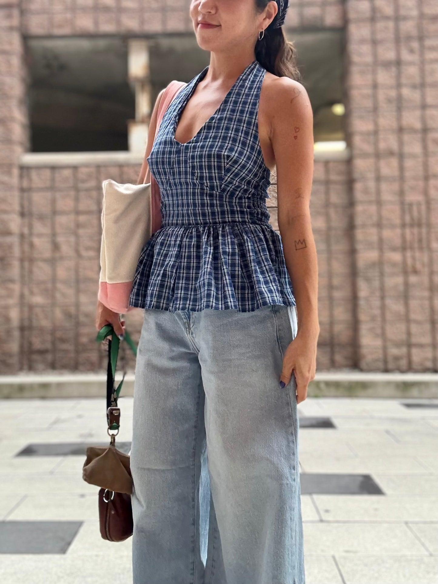 ELEM Plaid halter top