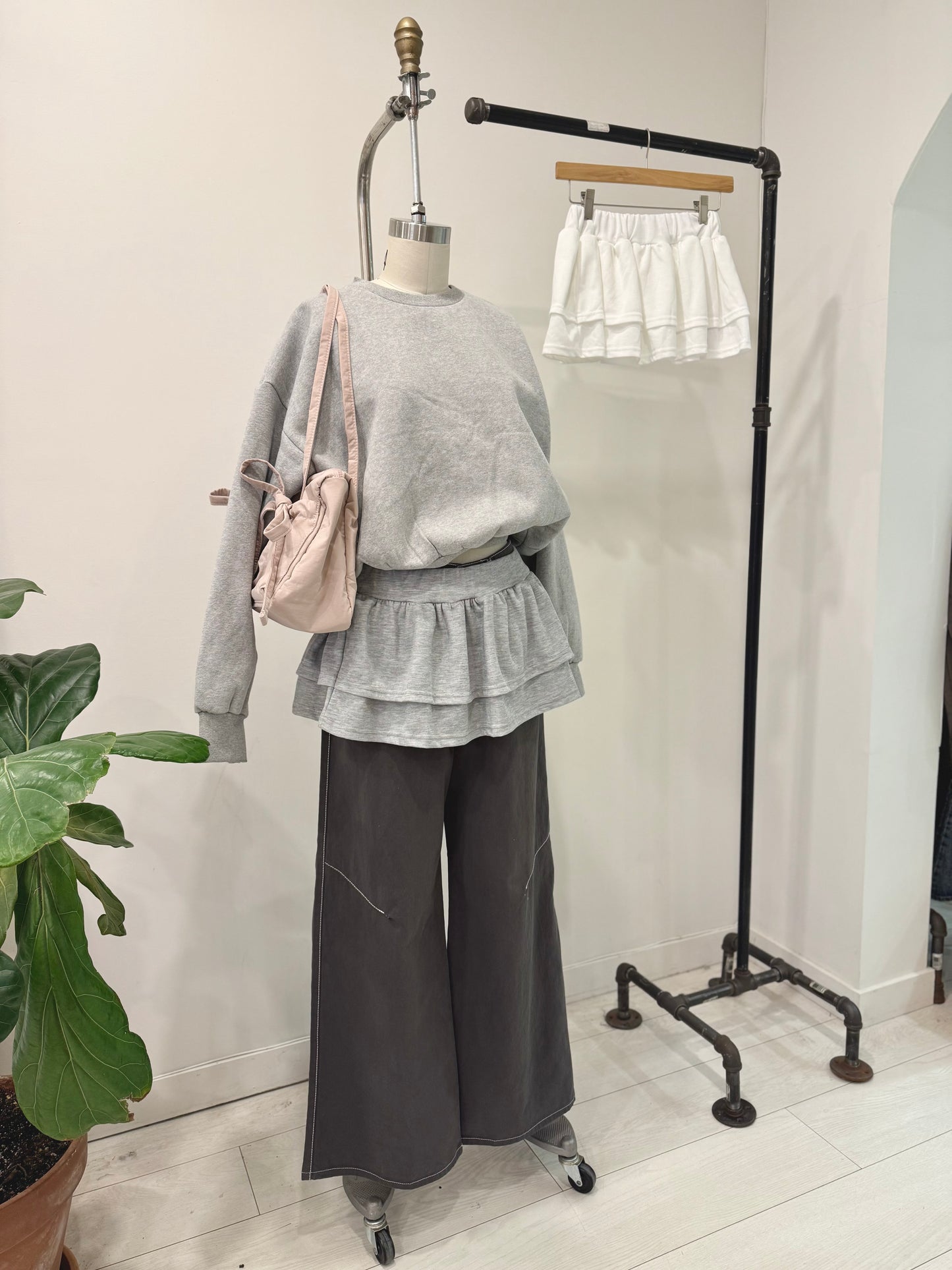 FREN Micro tiered skirt