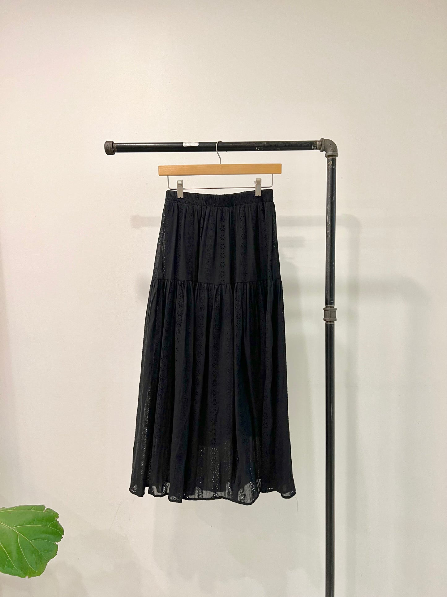SERENE Eyelet maxi skirt