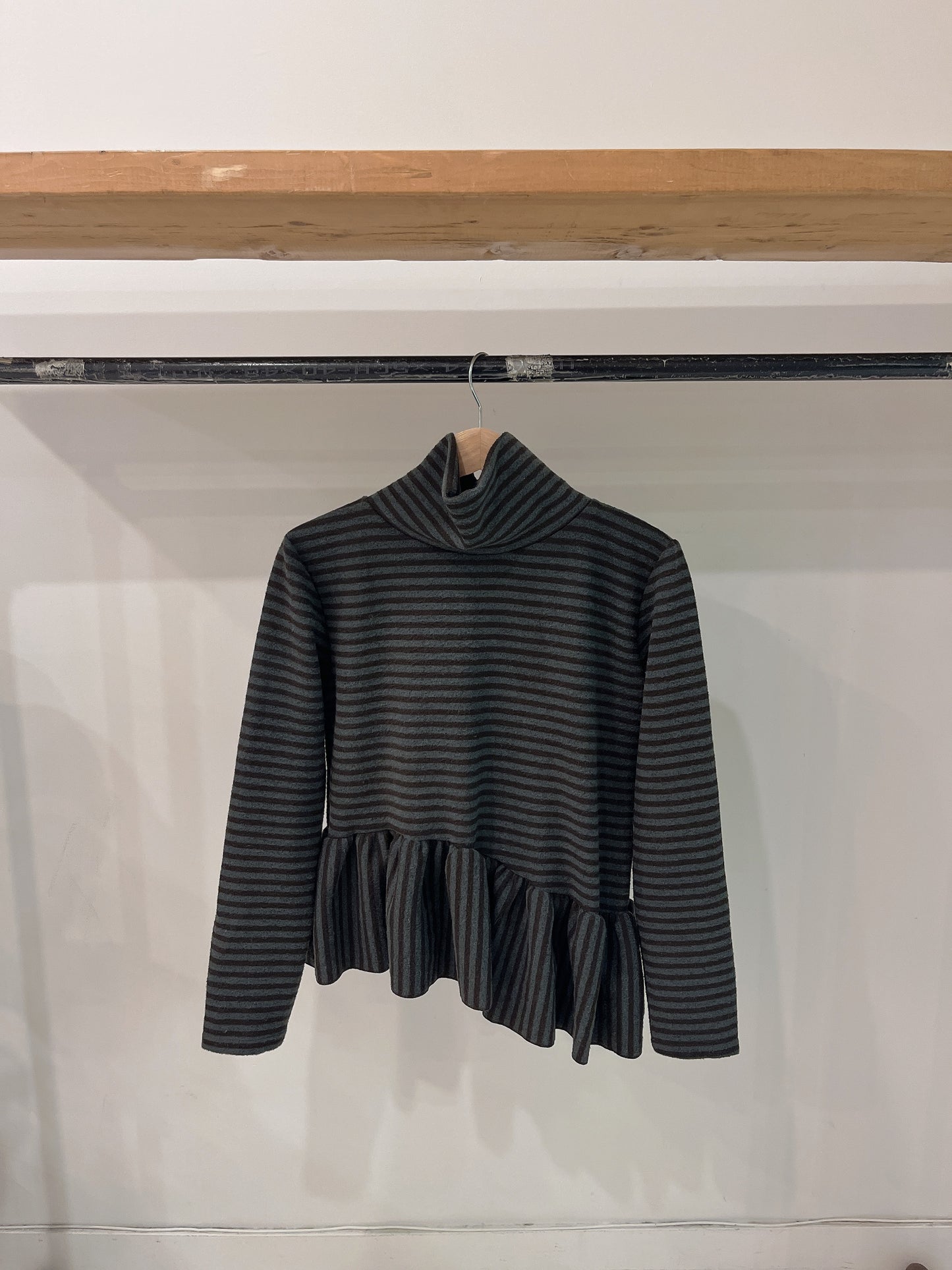 LANYA Stripe peplum top