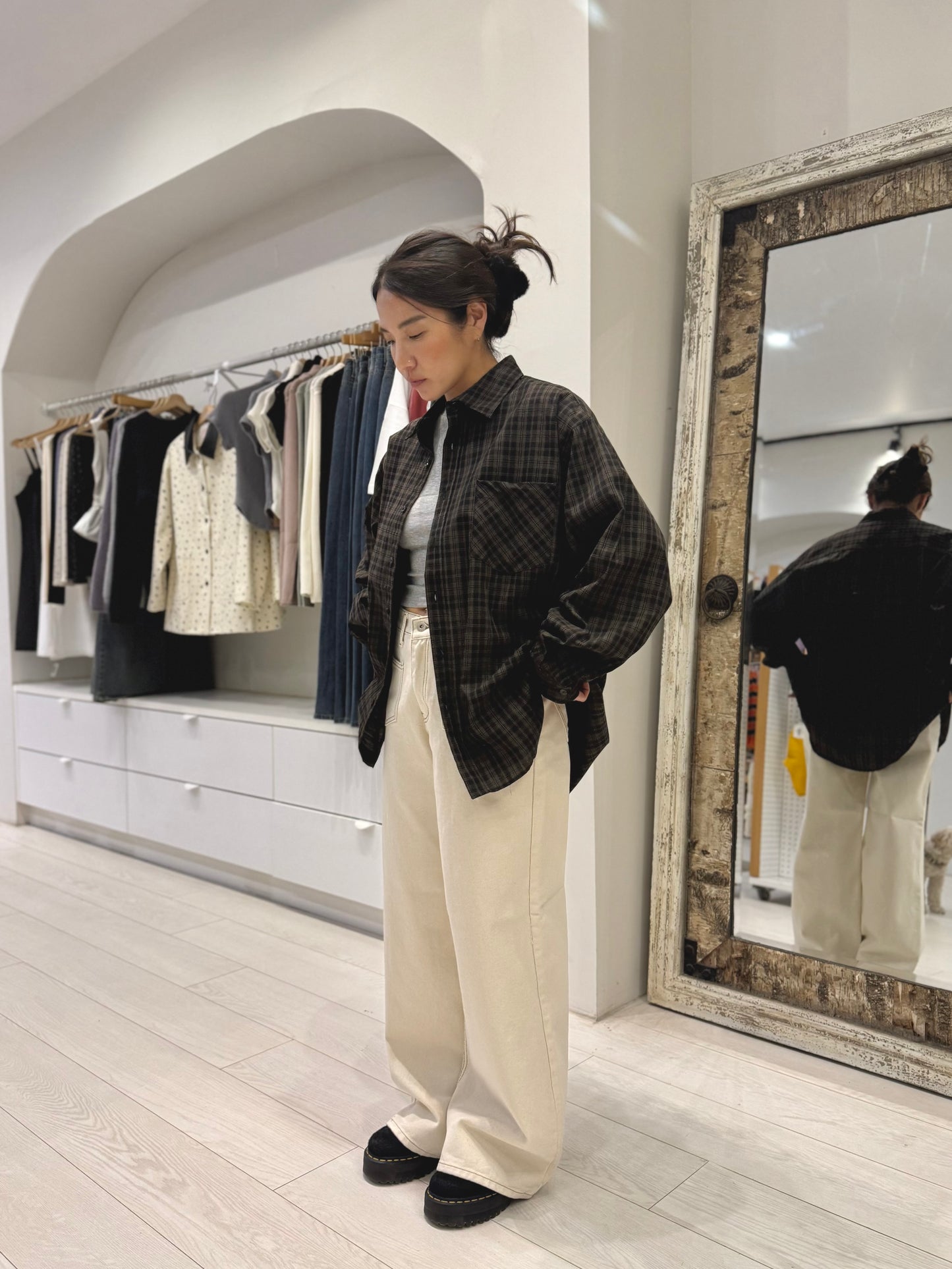 LAO Plaid oversized shirt