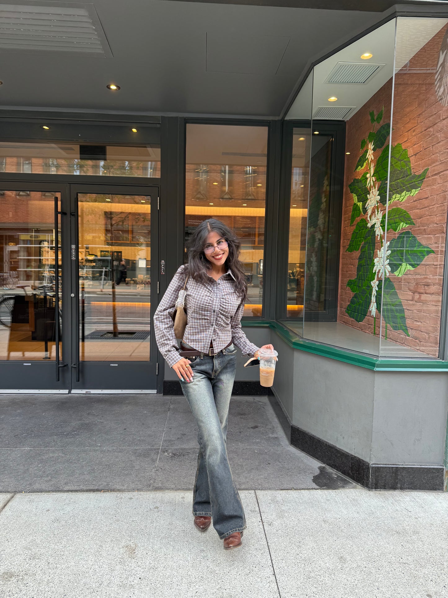 BENNE Black washed bootcut jeans
