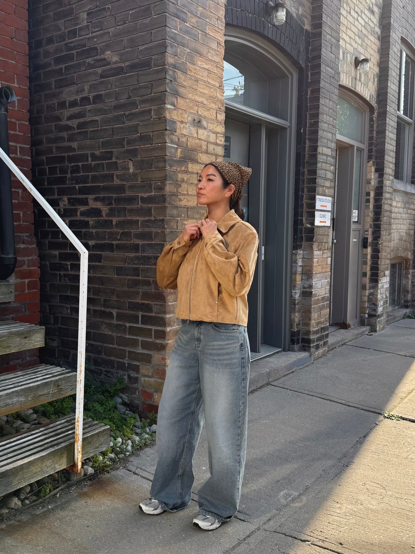 WHY Suede bomber jacket