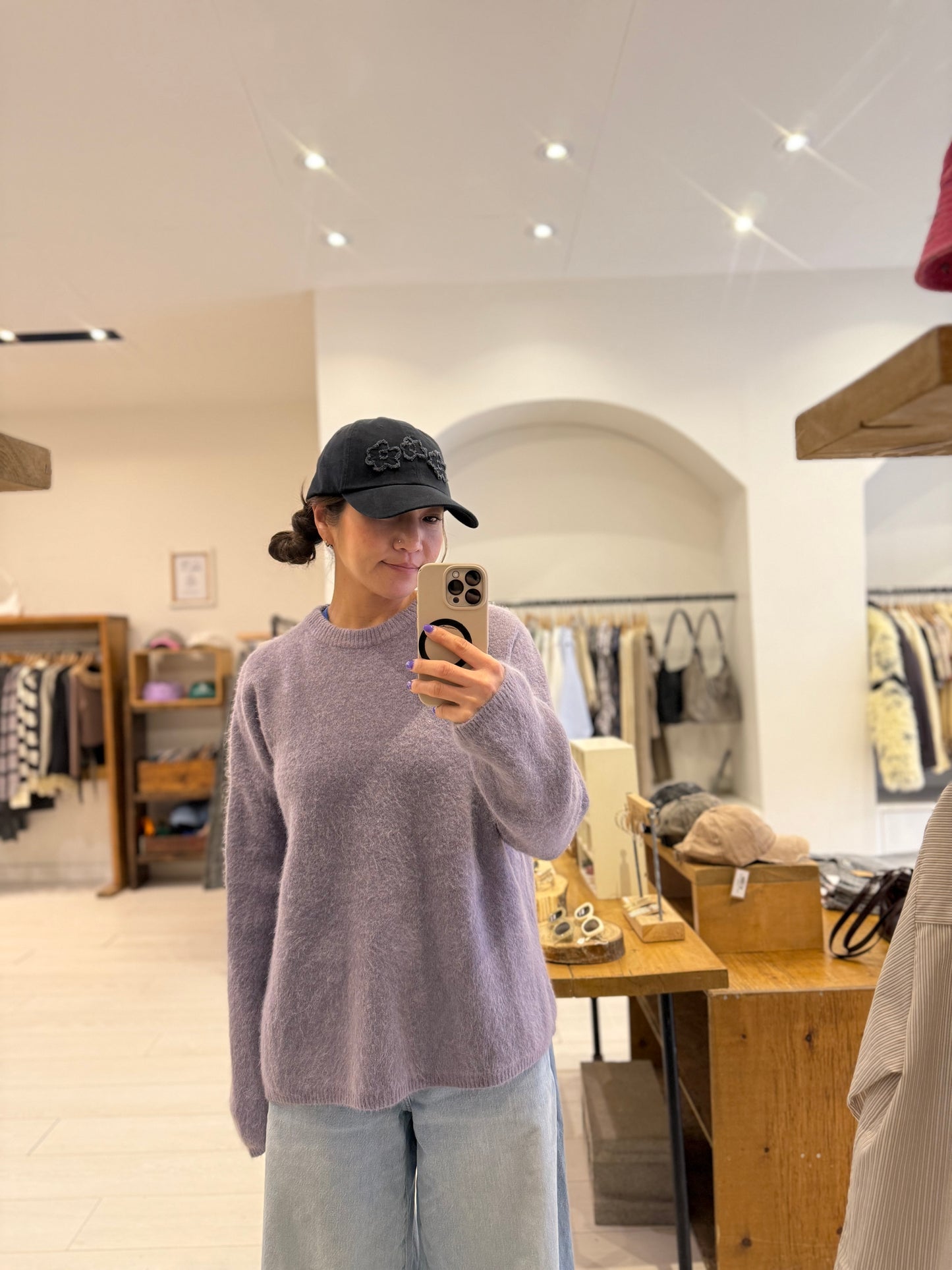 HII Flower patch denim cap