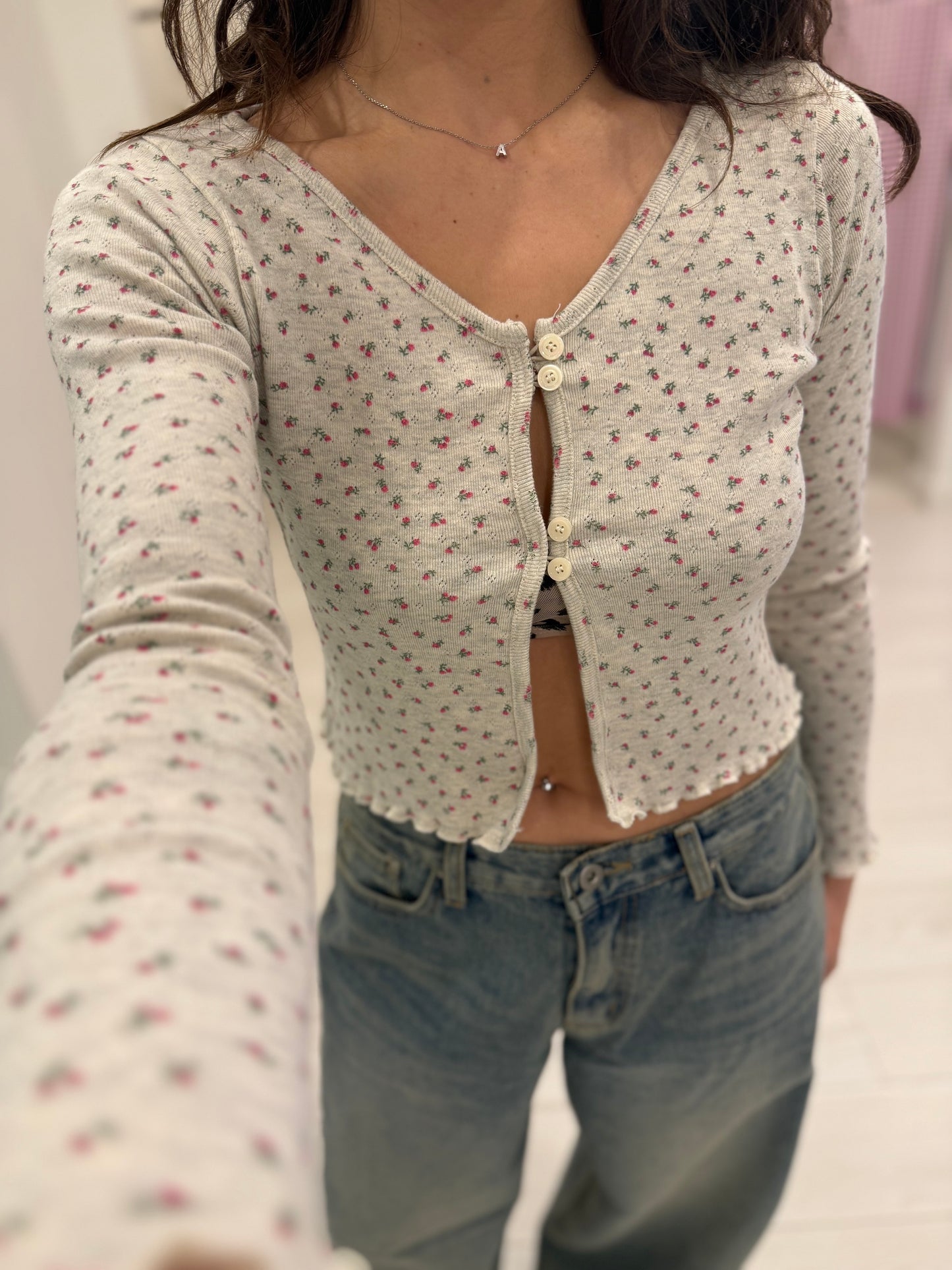CAKE Floral mini cardigan