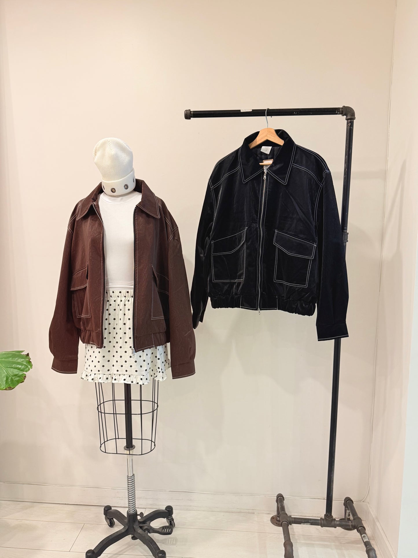 PINT Faux leather bomber