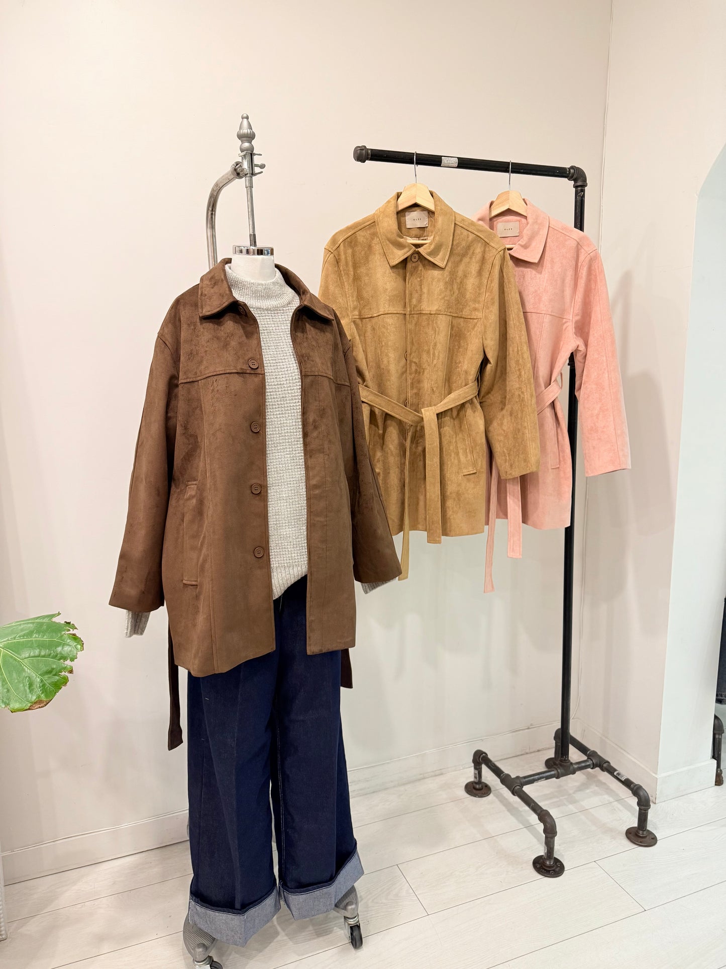 SAINT Vegan suede coat