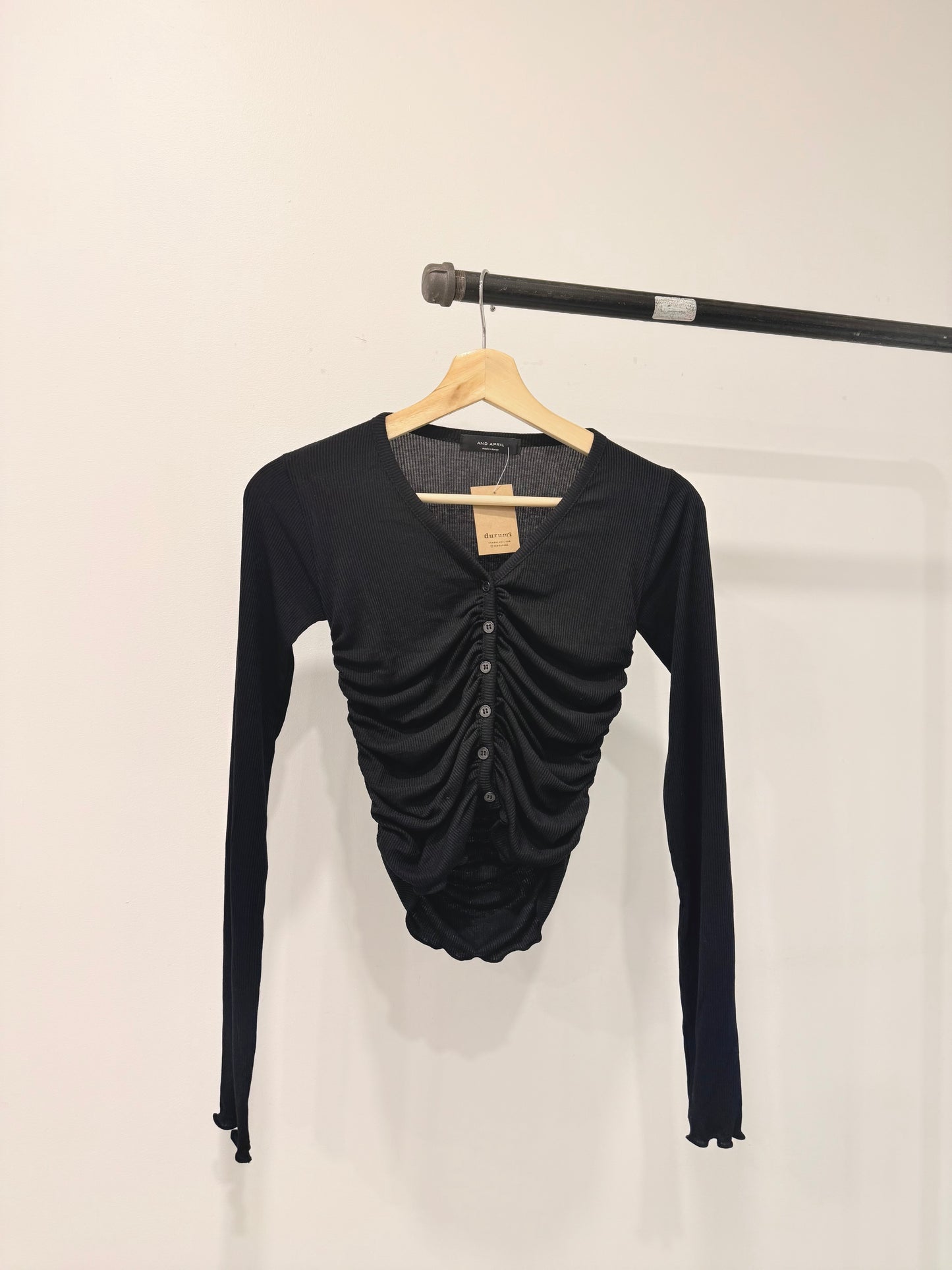 HOTO Ruched button-up top