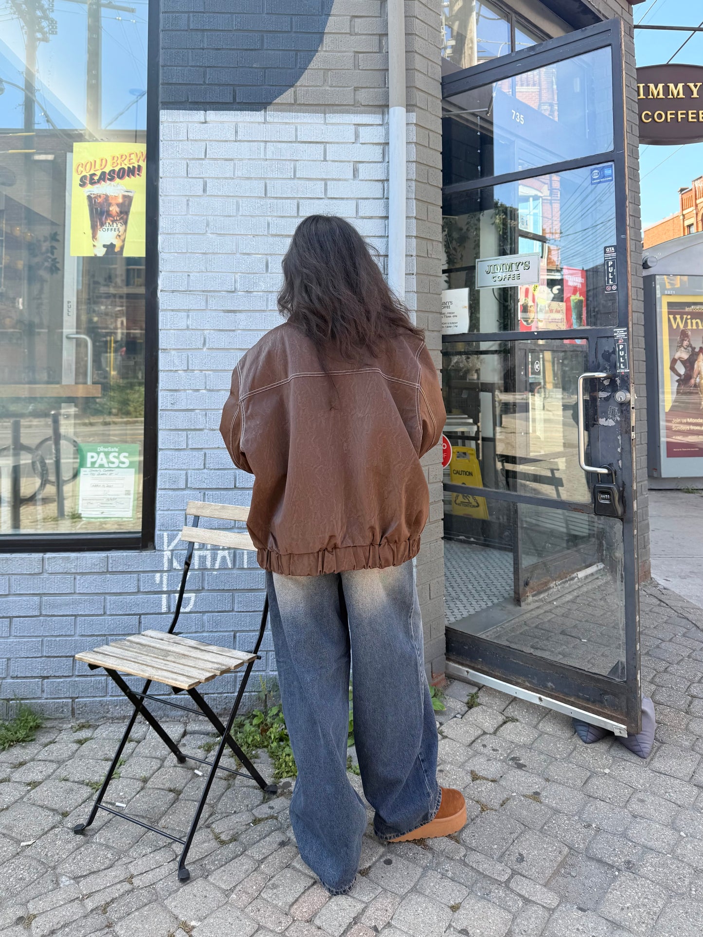 PINT Faux leather bomber