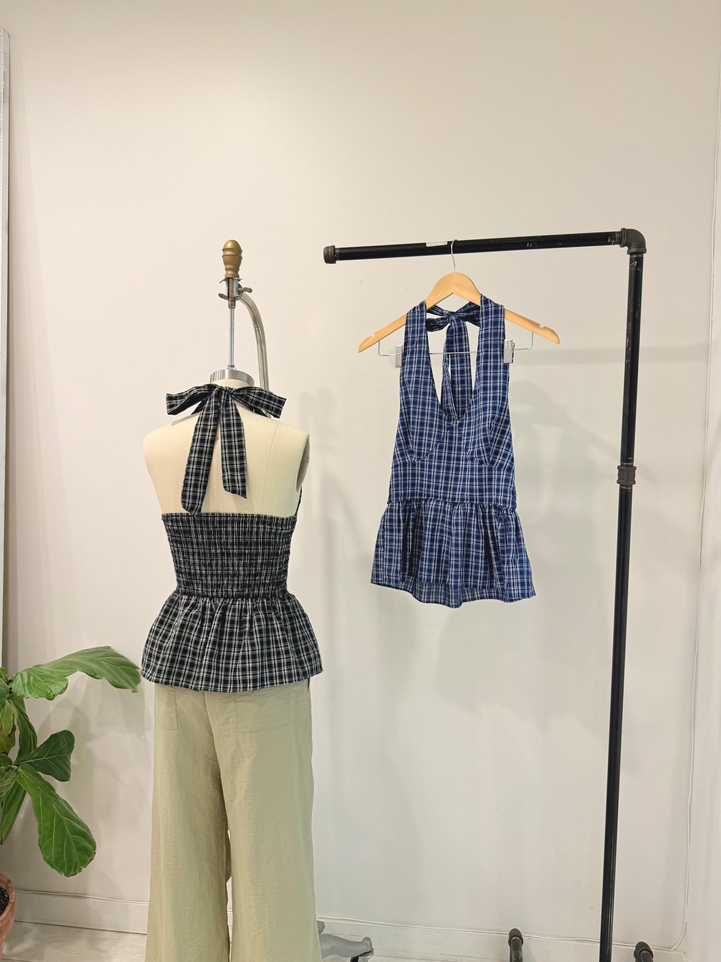 ELEM Plaid halter top