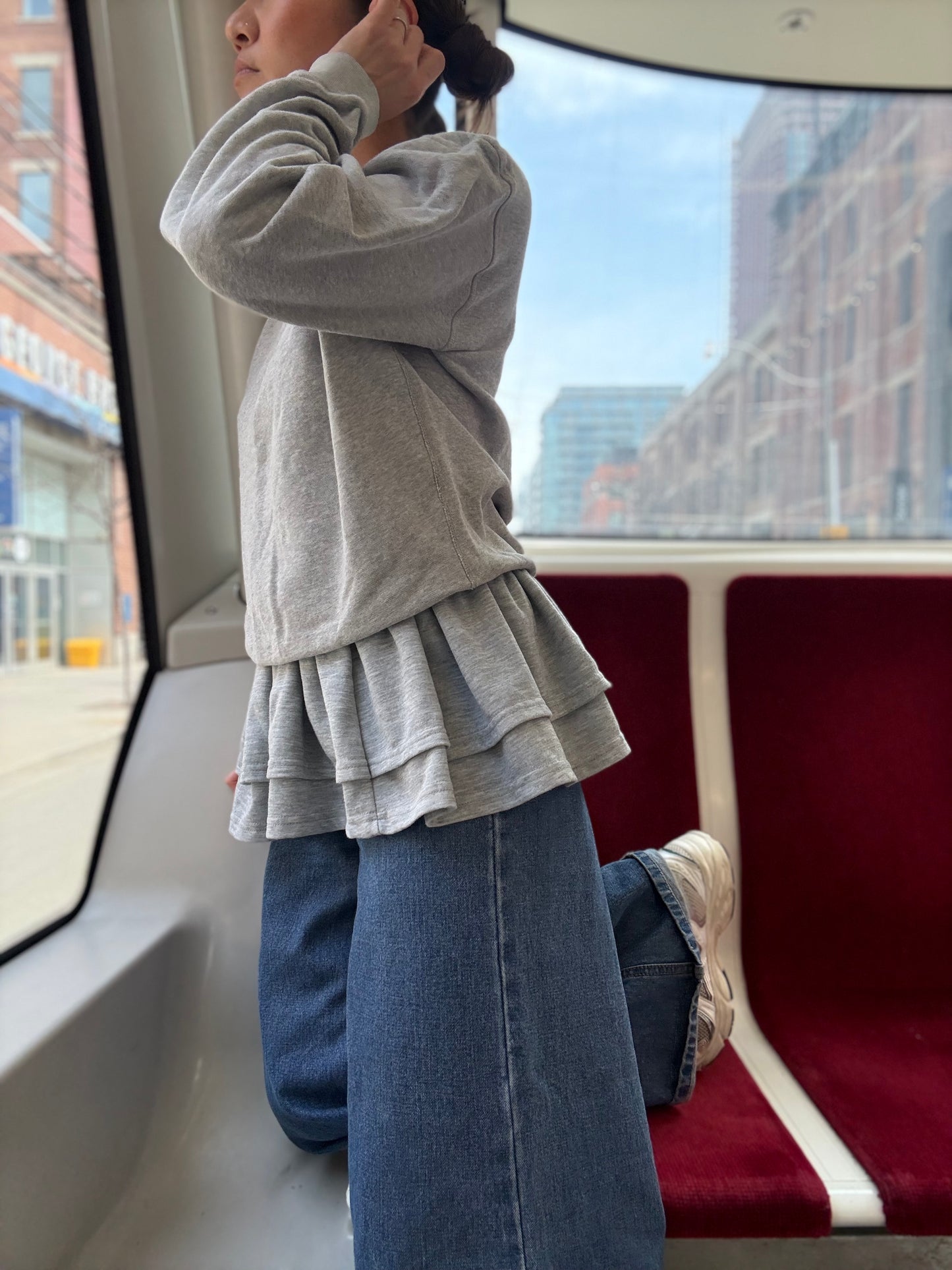 FREN Micro tiered skirt