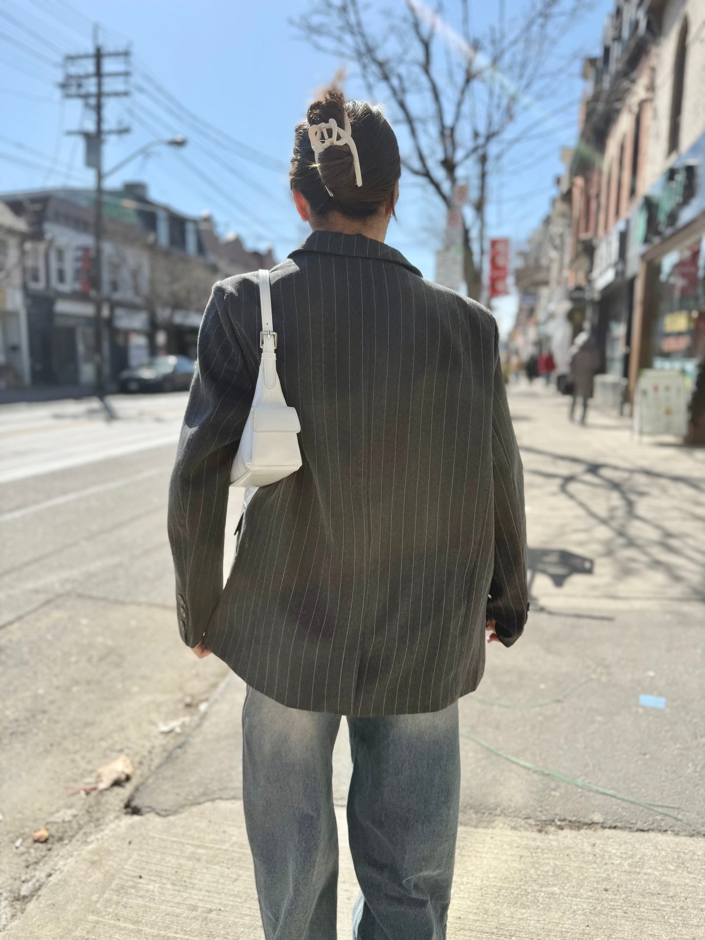 PATZO Oversized stripe blazer