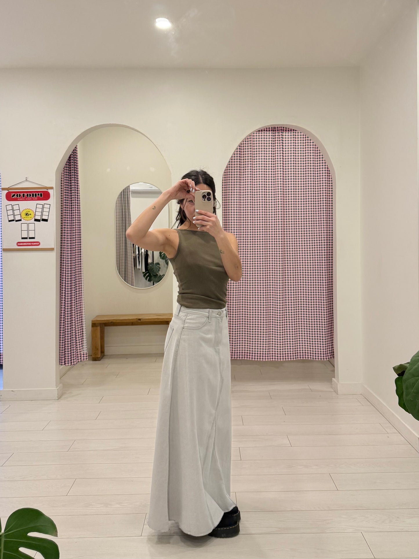 NAIM Faded jean skirt