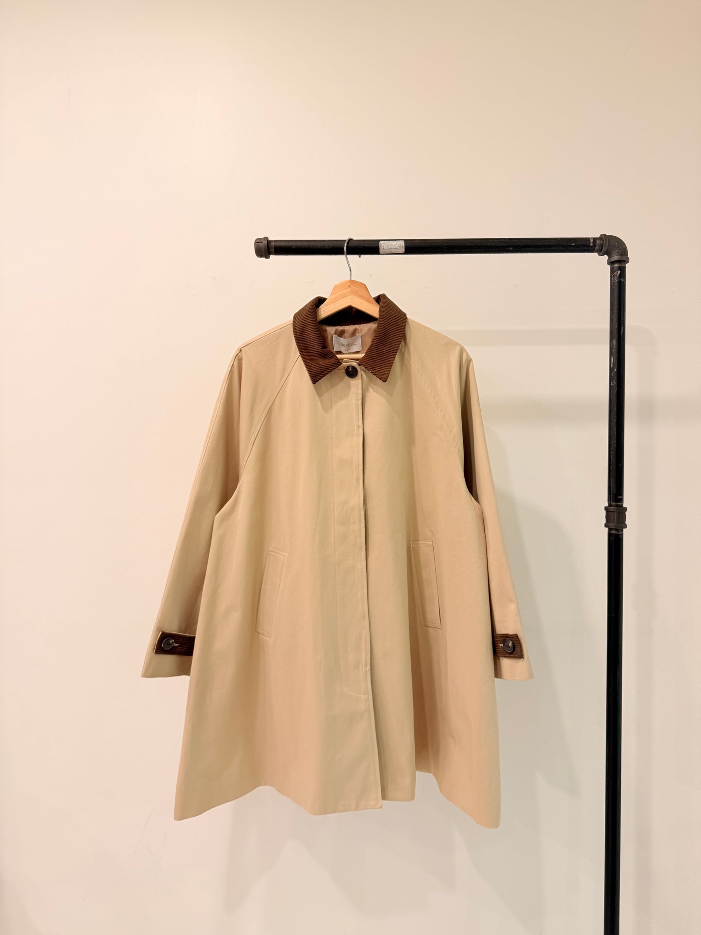 BEADA Corduroy collar trench coat