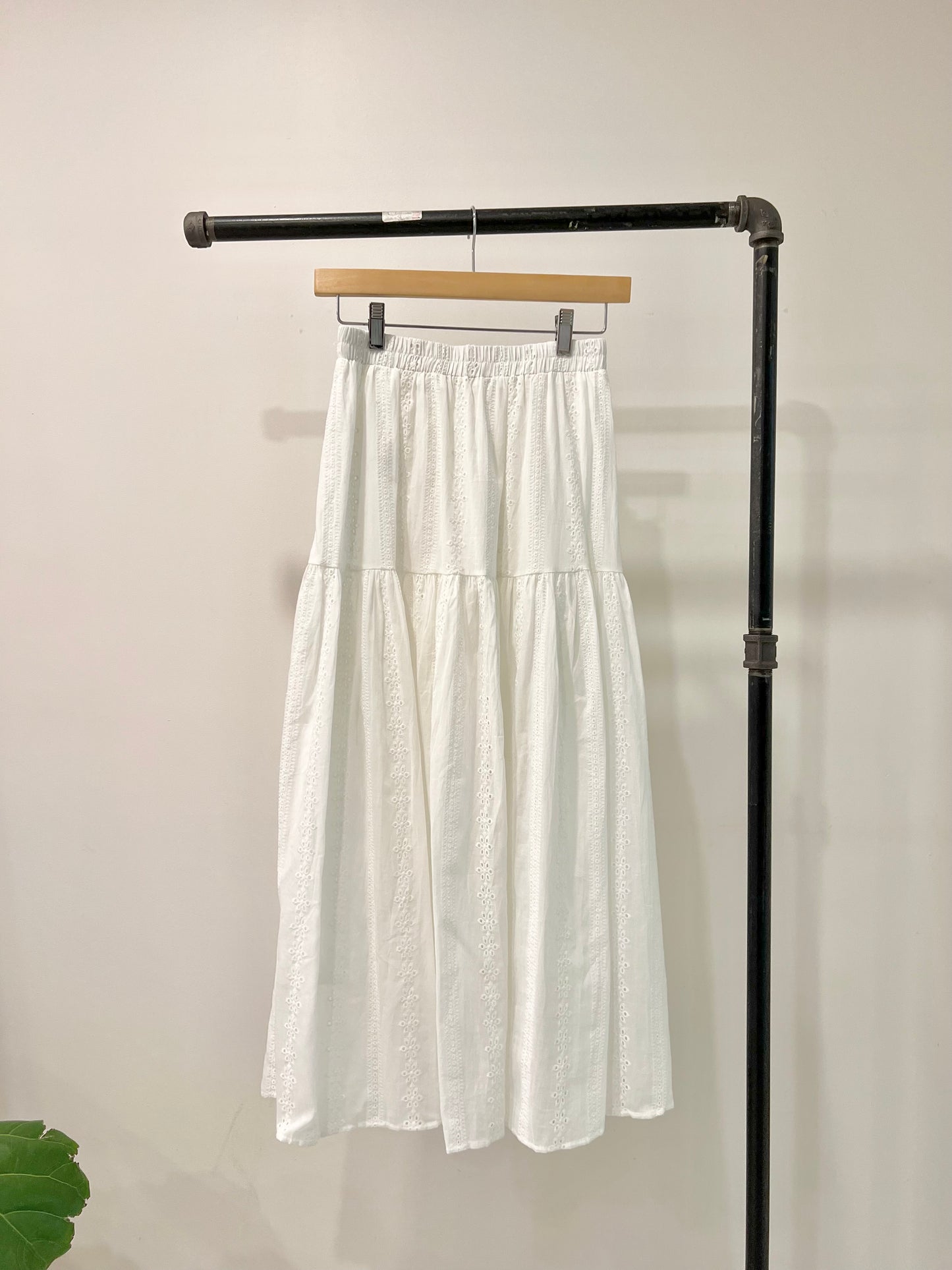 SERENE Eyelet maxi skirt