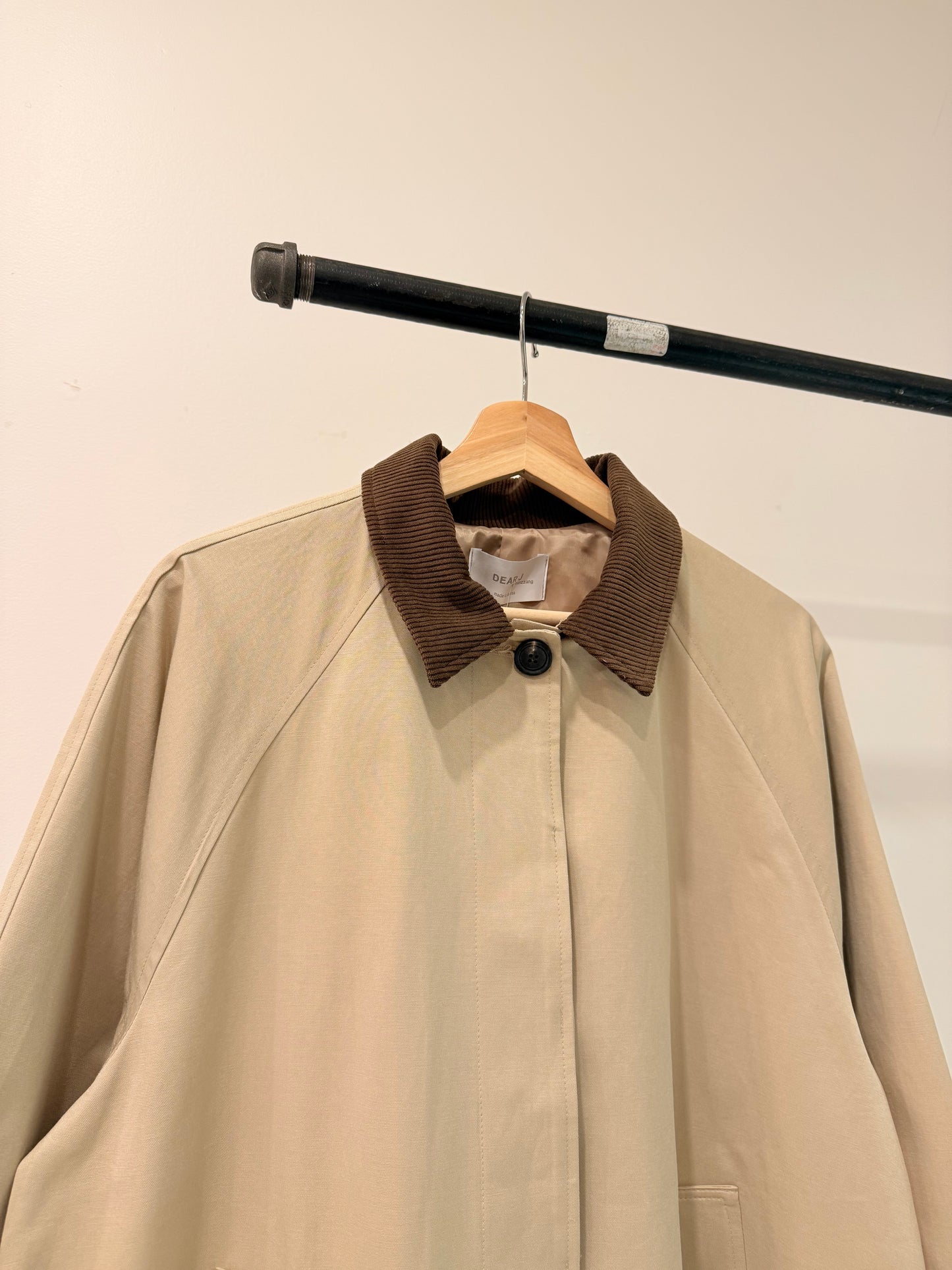 BEADA Corduroy collar trench coat