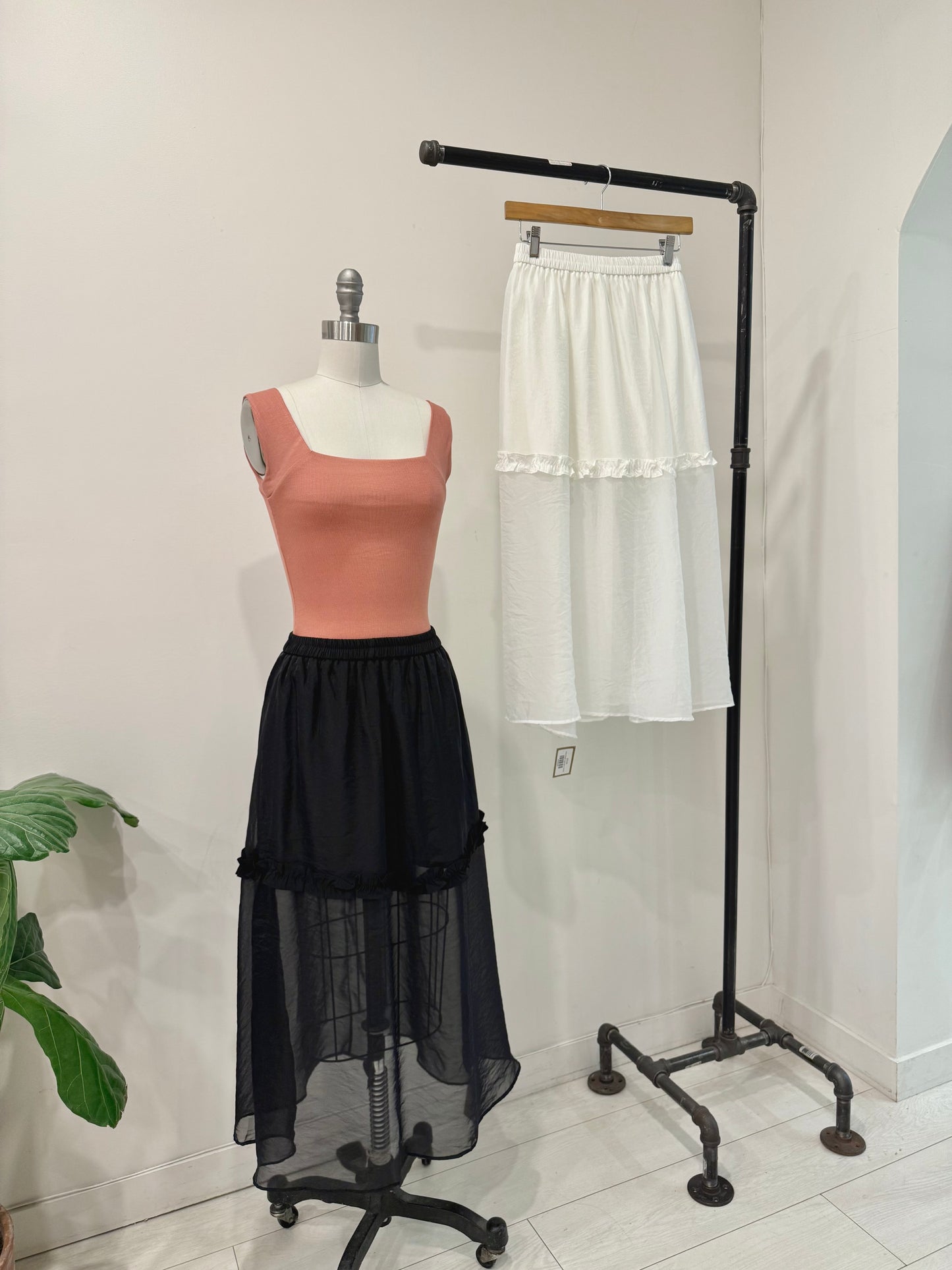 DANI Sheer maxi skirt