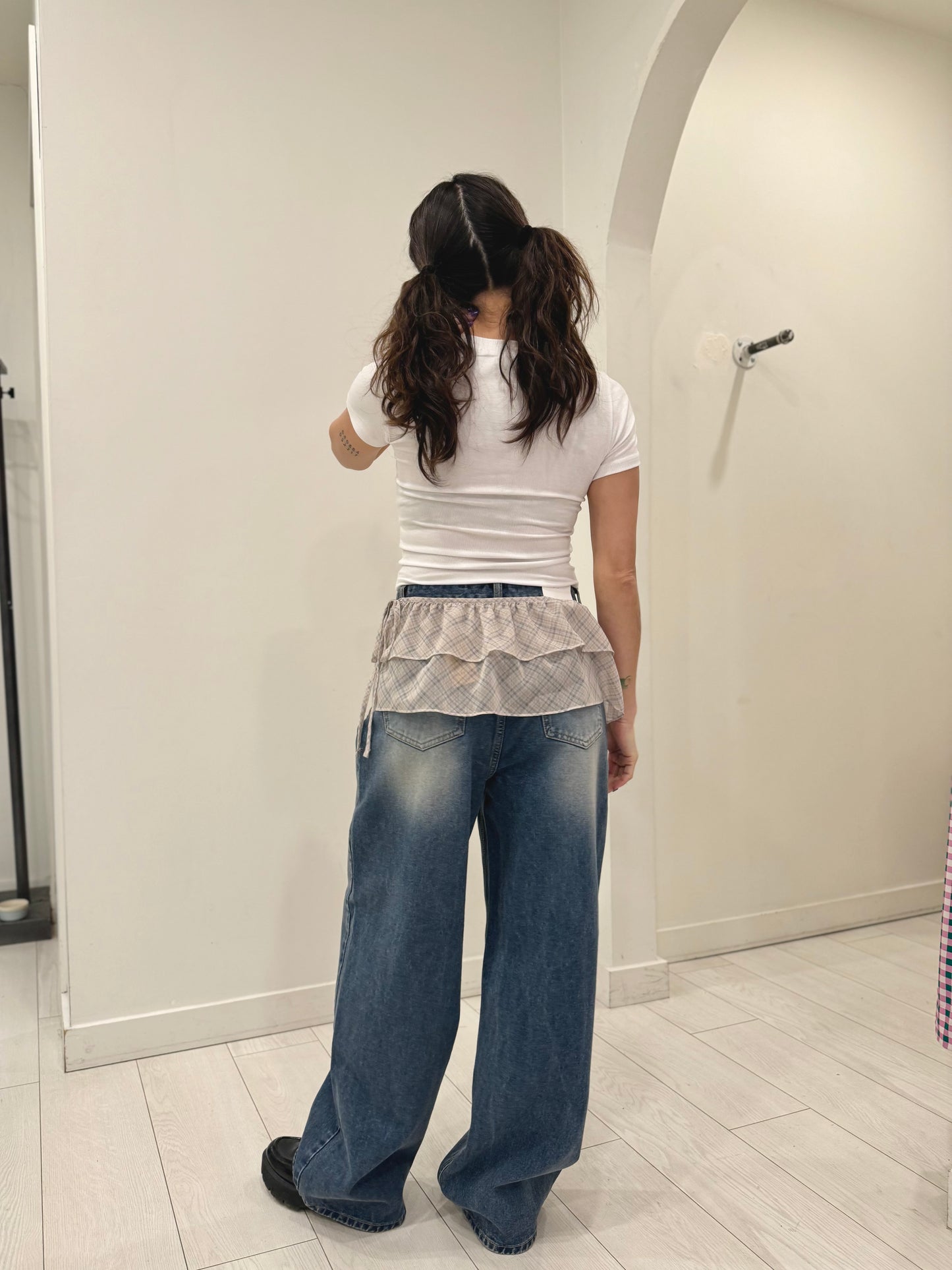 YOCO Overlay micro wrap skirt