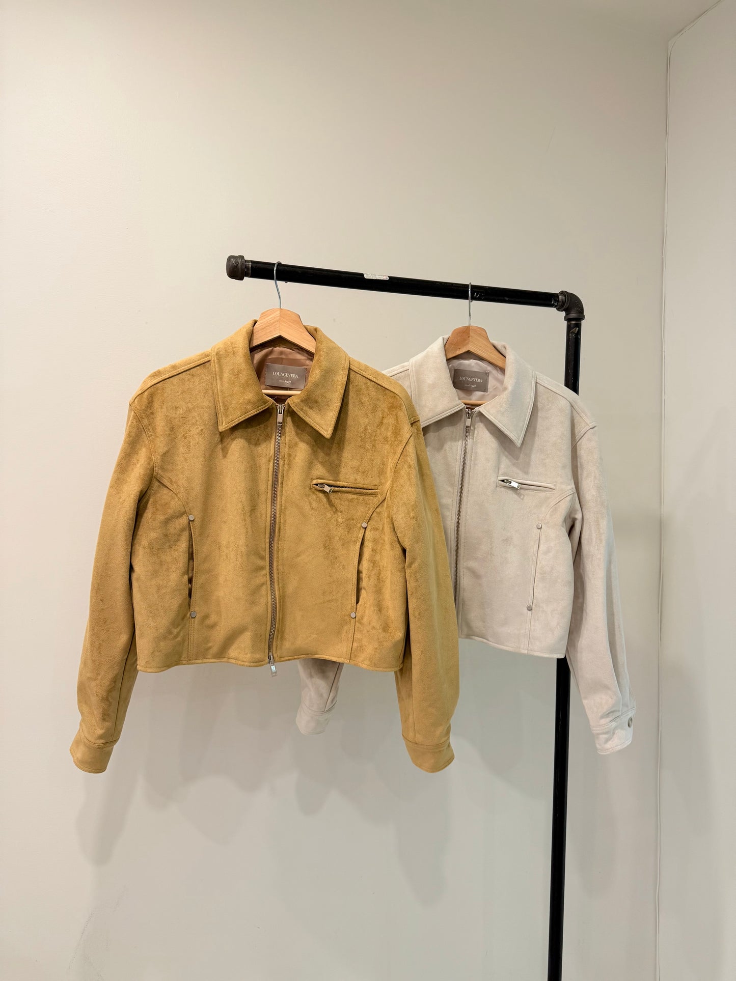 WHY Suede bomber jacket
