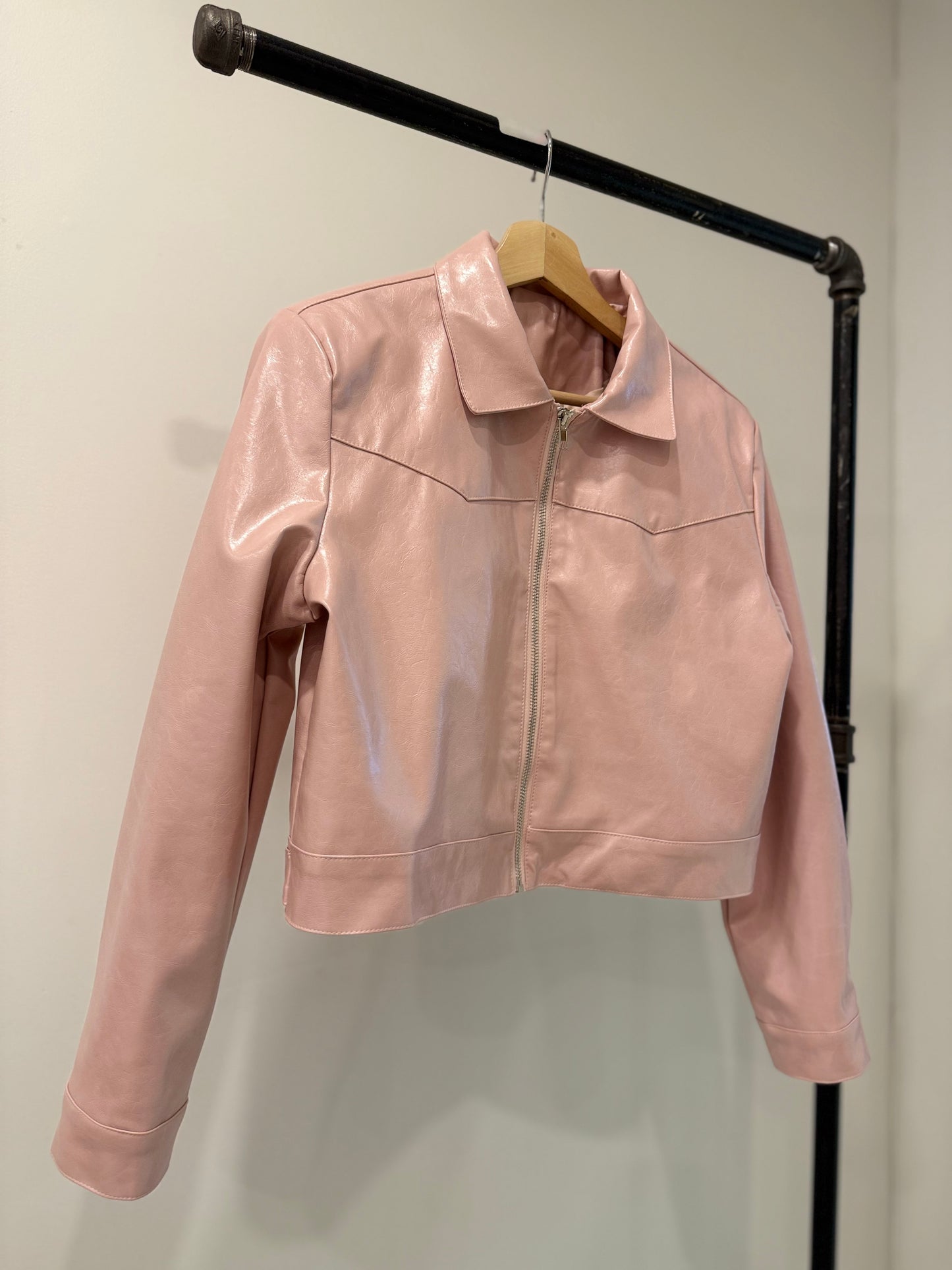 SAY Pink faux leather jacket