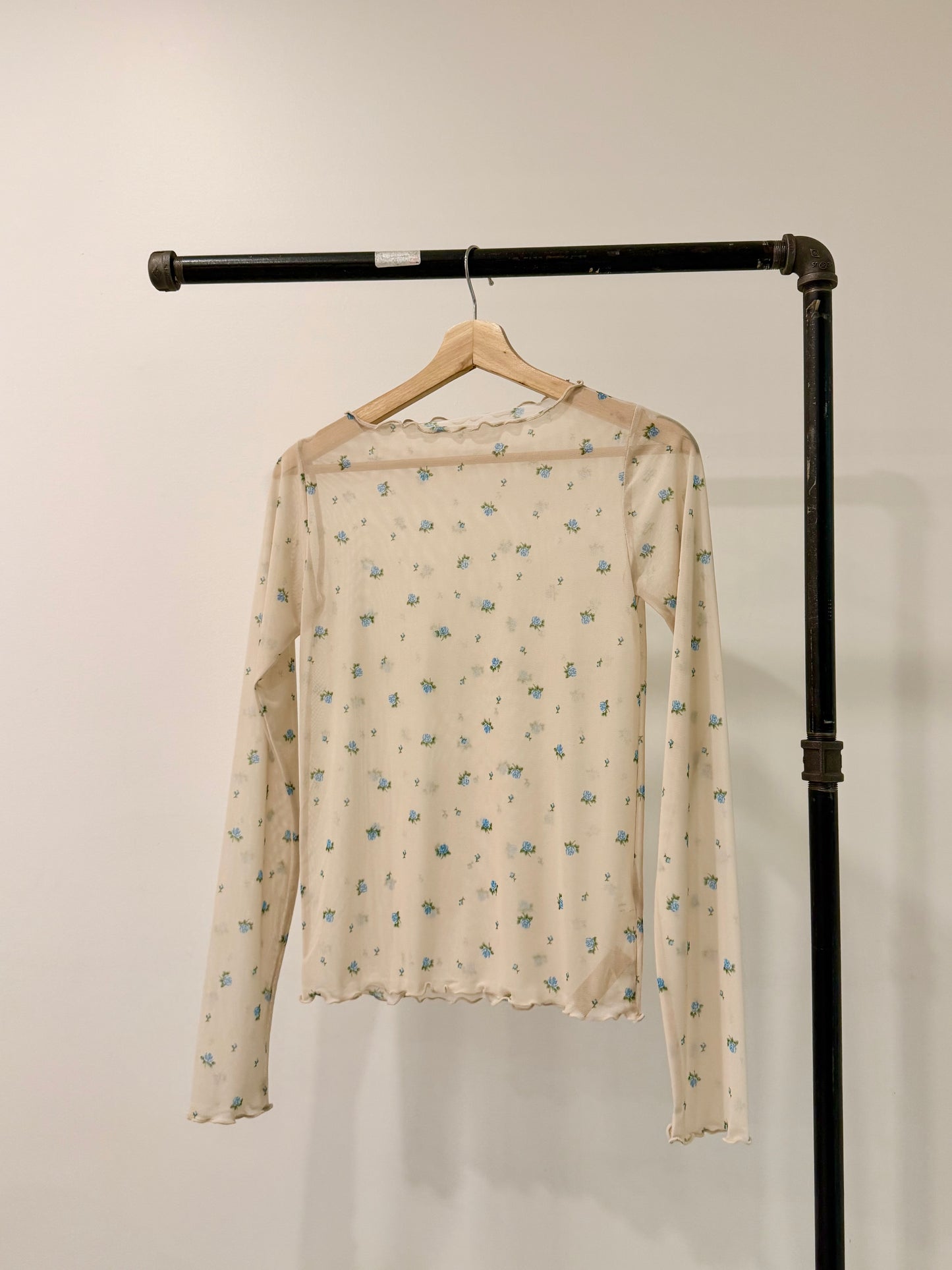 LIREN Floral mesh top