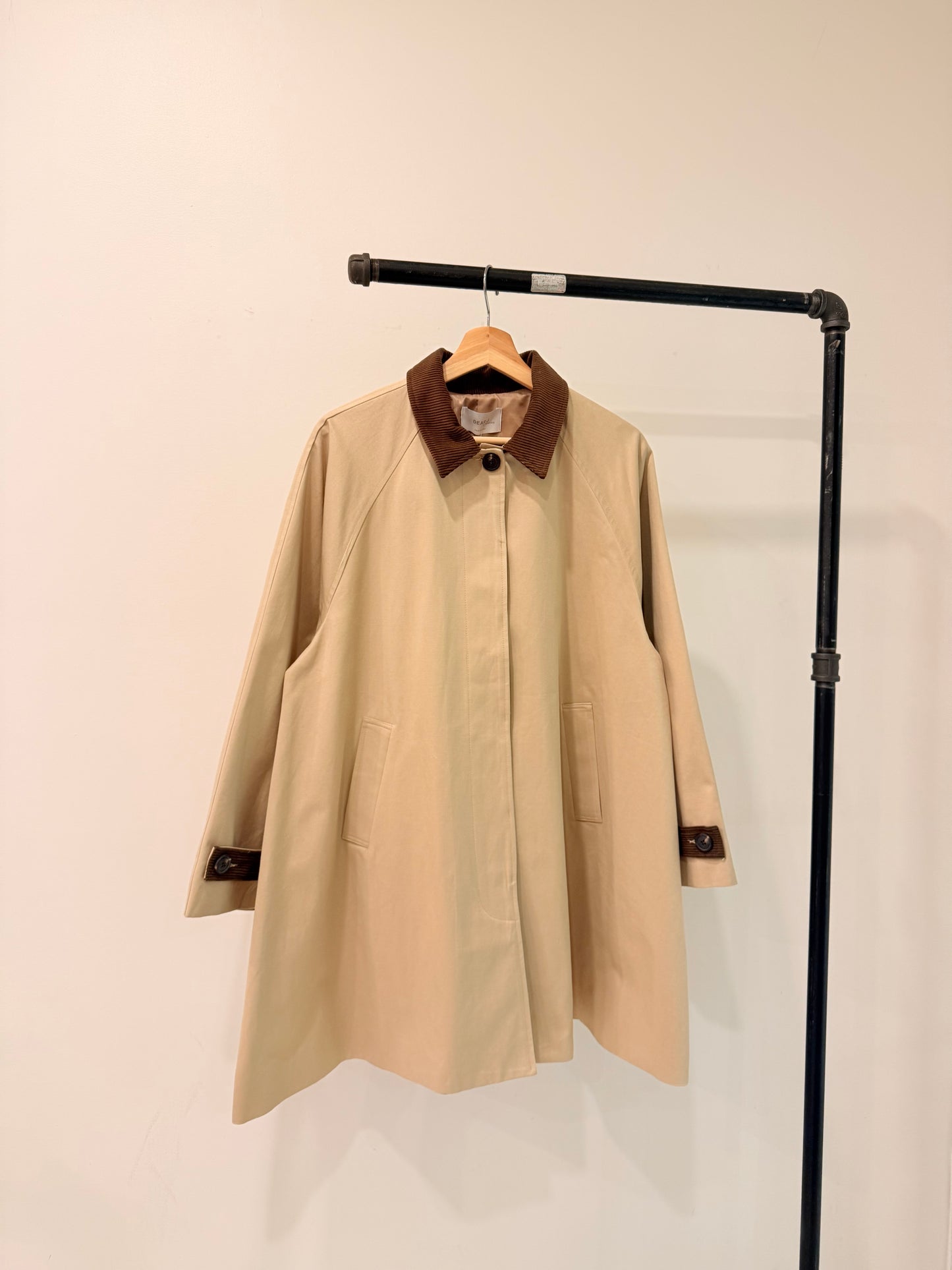BEADA Corduroy collar trench coat