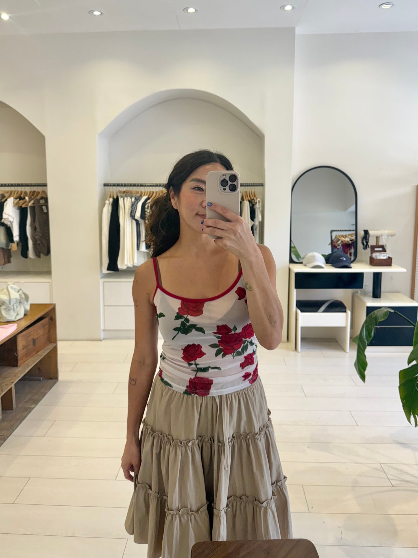 VALERIA Rosy mesh top