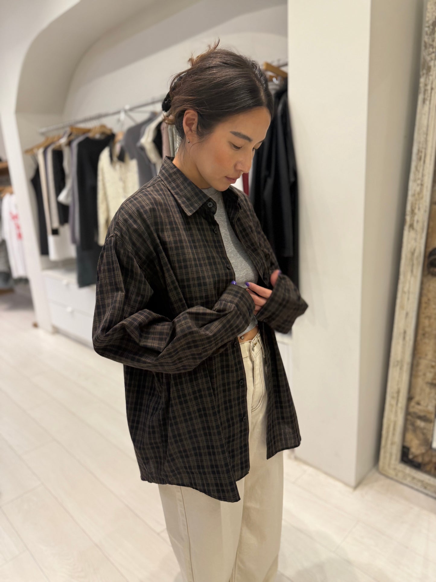 LAO Plaid oversized shirt