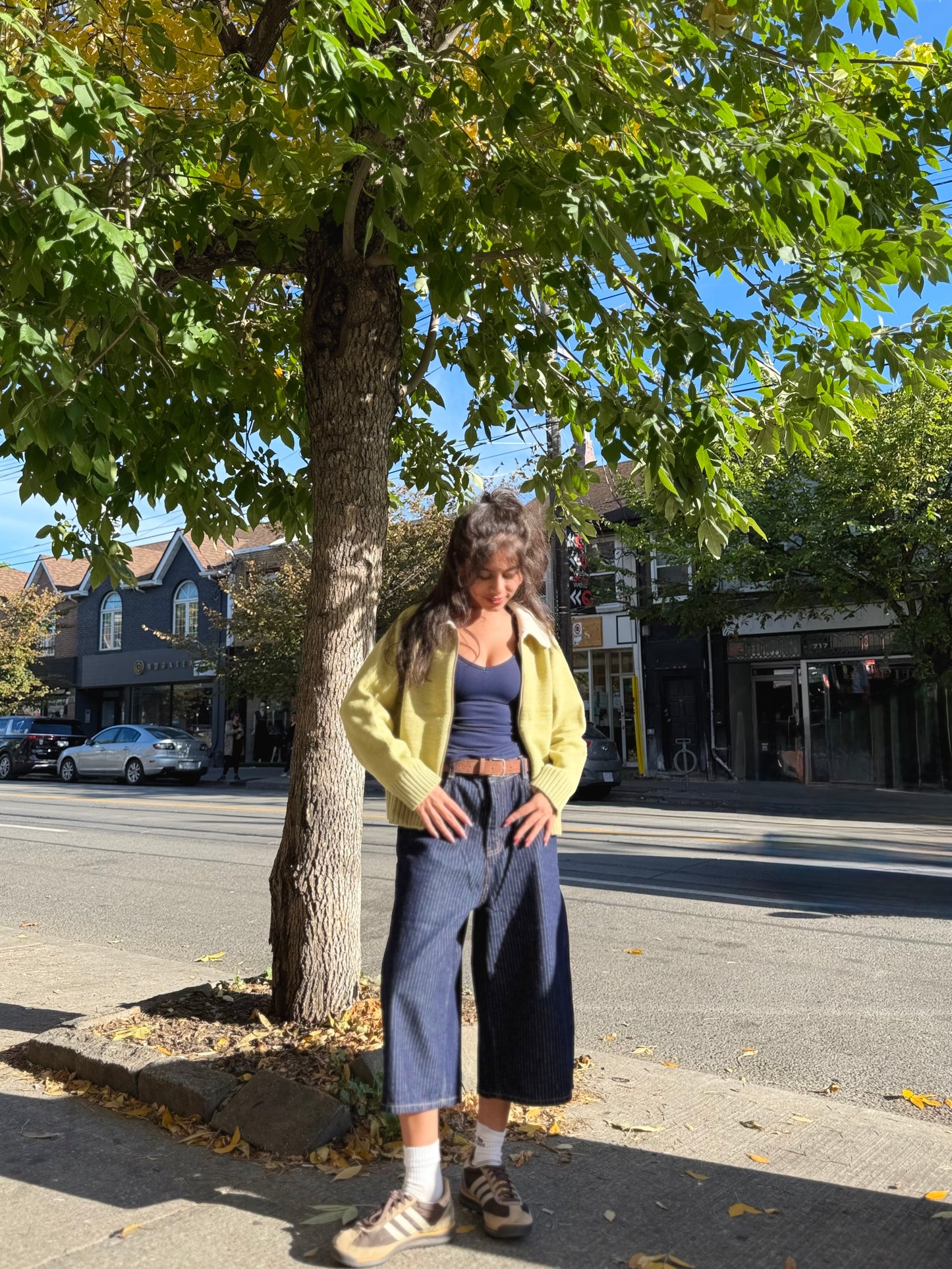 END Striped 3/4 jeans