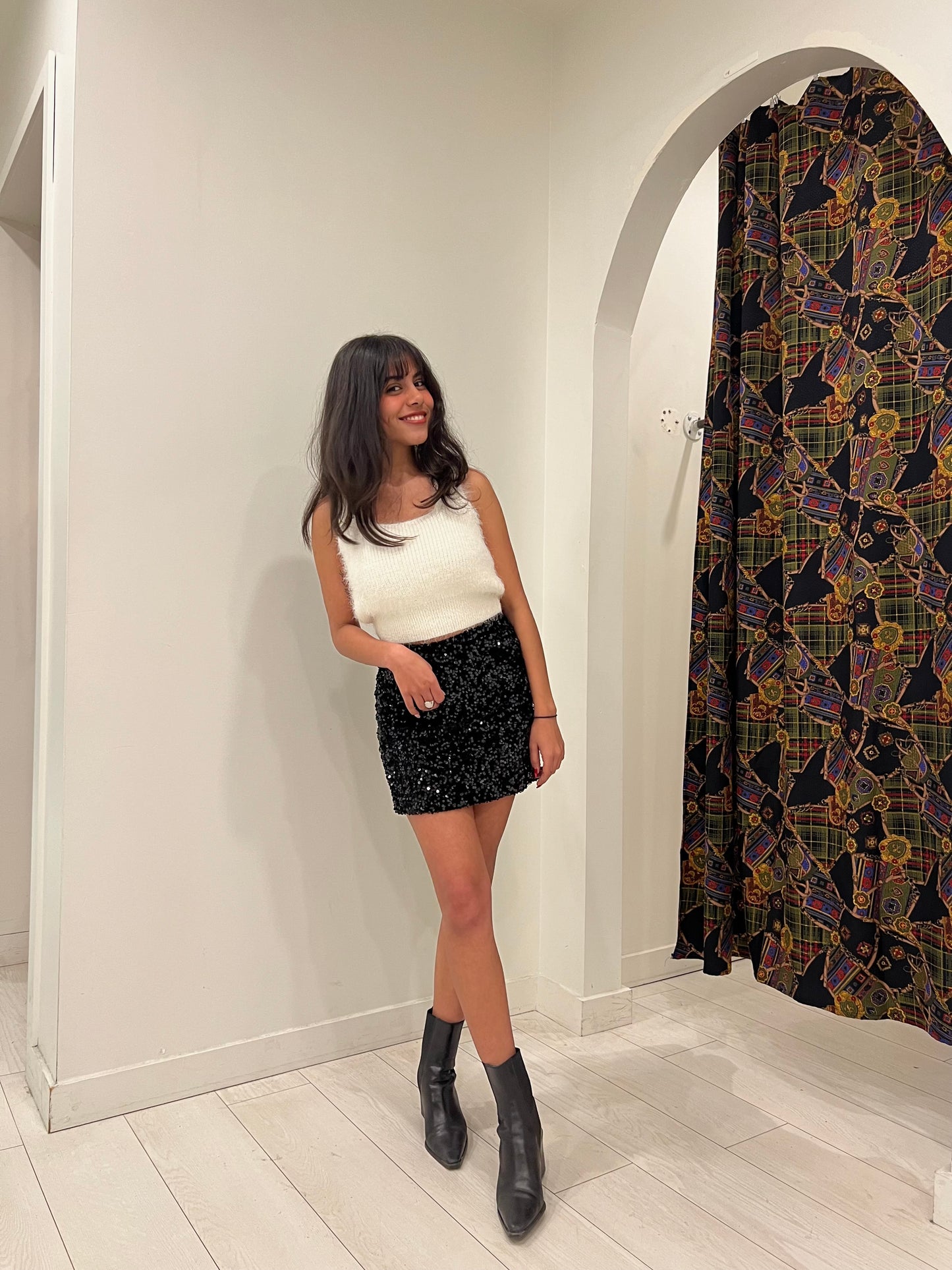 TWINKLE Sequin mini skirt