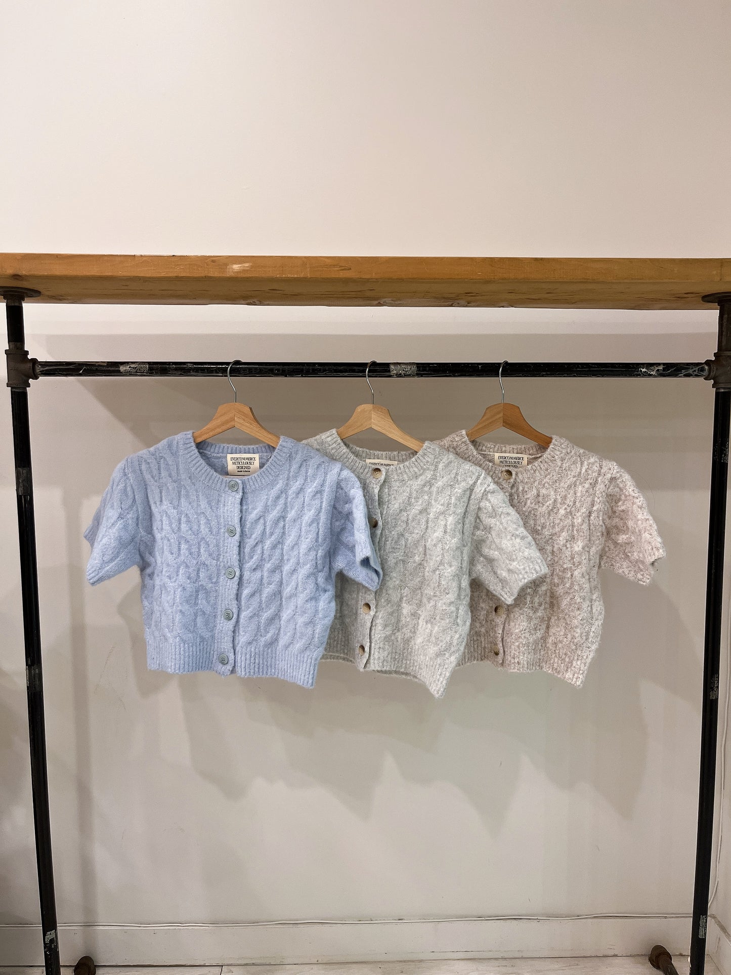GABEL Cable-knit short sleeve top