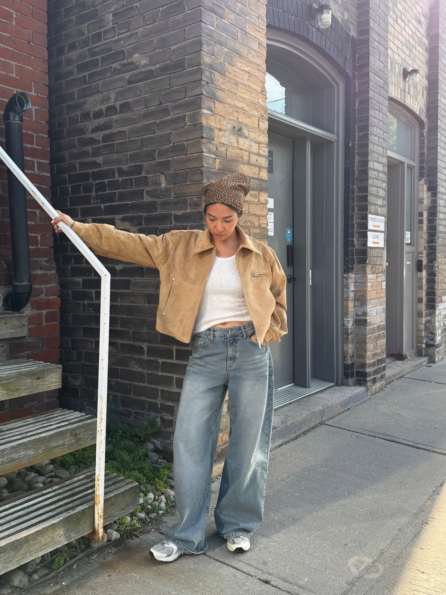 WHY Suede bomber jacket