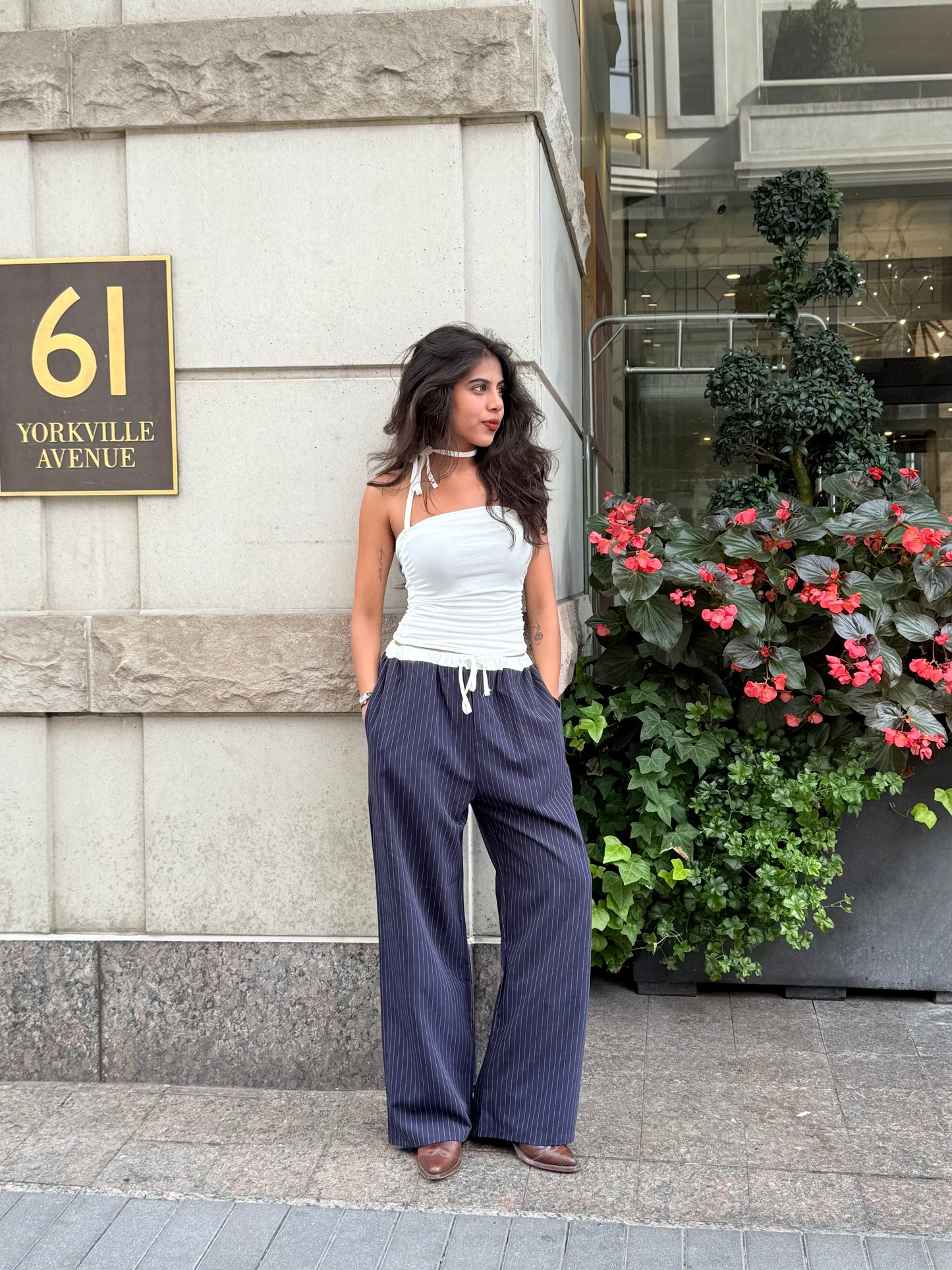 TREDA Pin-striped trousers