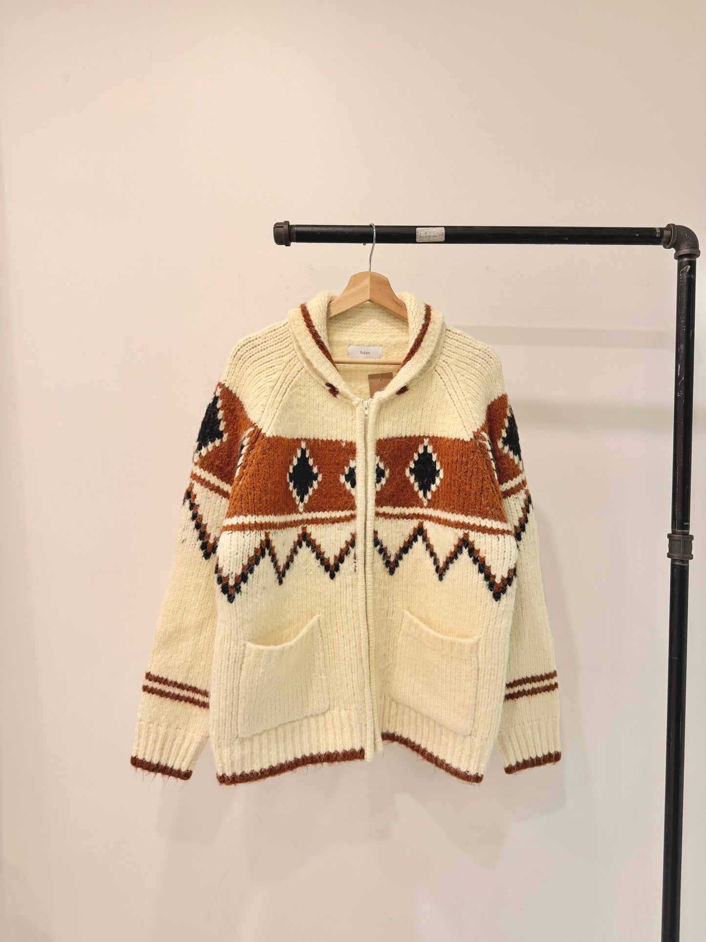 GOLDEN Heavy zip-up sweater