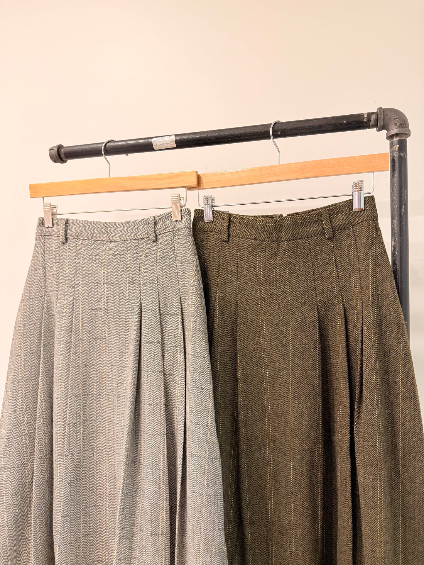 WEST Glen-plaid maxi skirt