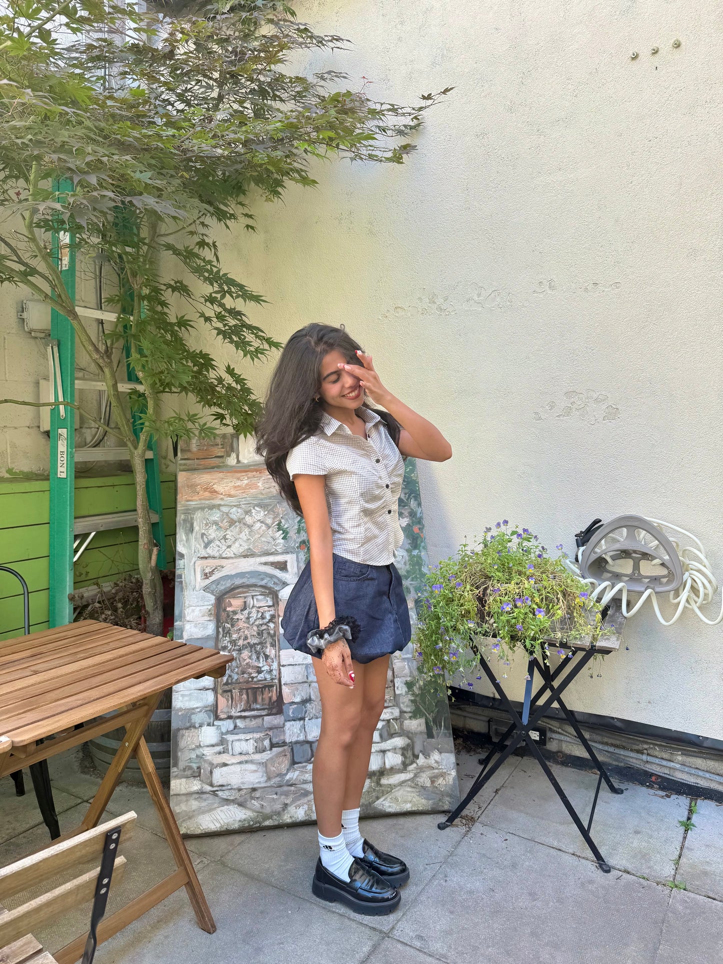TOUCH Balloon jean skirt