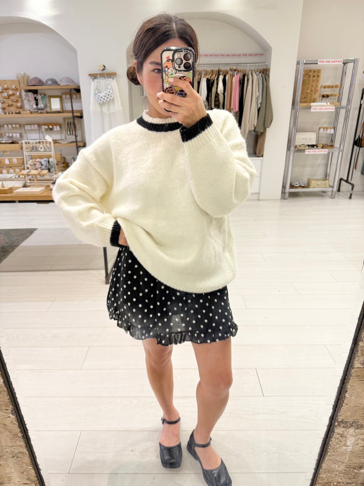 NELLA Polkadot mini skirt